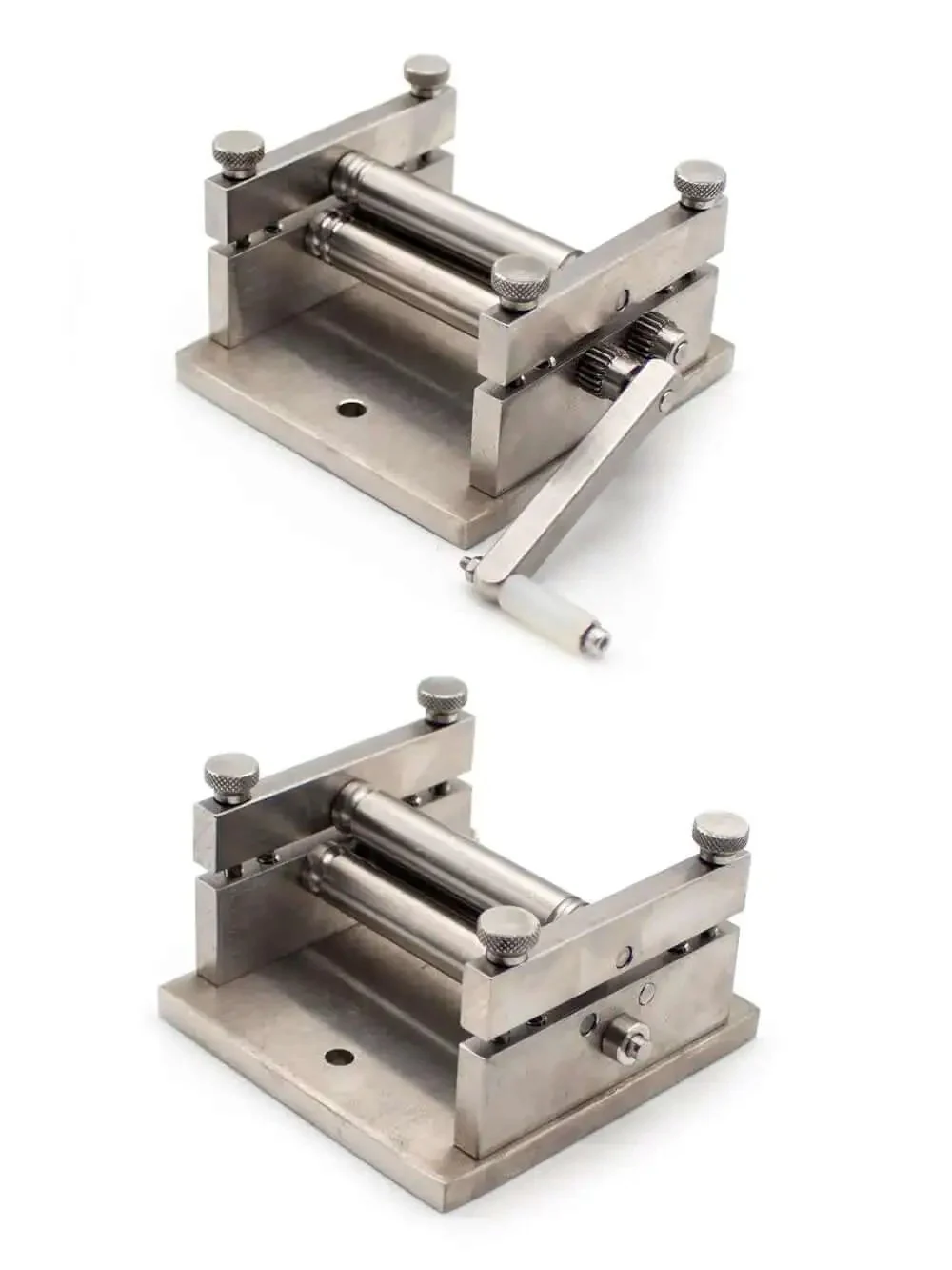 DIY Manual Plate Rolling Machine For Soft Metal Sheets And Tubes Mini Bending Tool For Hobbyists And Makers Delivers Smooth Curves On Wood Plastic And Metal Works On Wood Strips Up To Two And A Quarter Inches Wide And One Eighth Inch Thick - Image 2