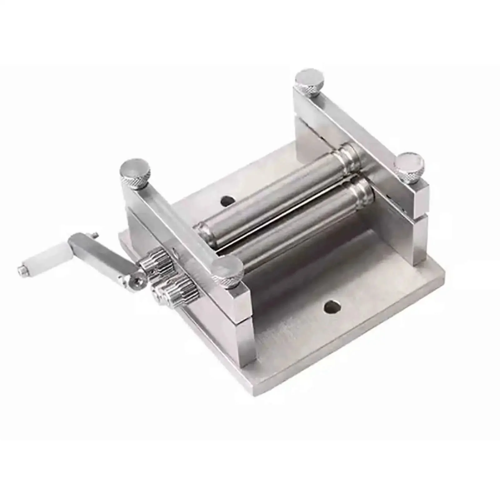 DIY Manual Plate Rolling Machine Handy Mini Bending Tool For Soft Metal Sheets And Tubes, Ideal For Wood Planking And Ship Models, Stainless Steel Build, Handles Wood Strips Up To Two And A Quarter Inches Wide And One Eighth Inch Thick, Easy To Use - Image 2