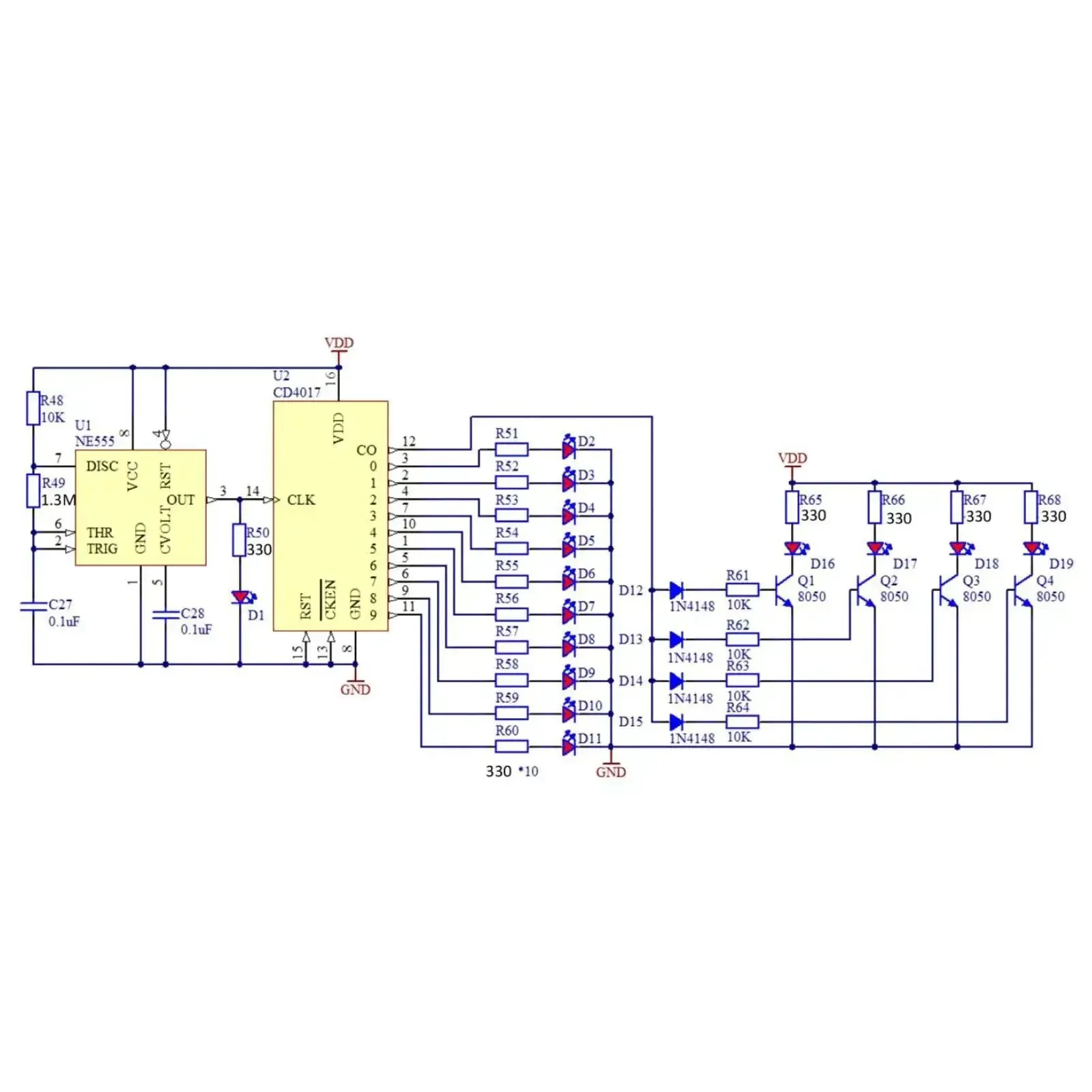 DIY SMD SMT Welding Practice Soldering Skill Training Board With Water Lamp Circuit Demonstration And Backside Ruler For Easy Component Measurement Pro Grade Soldering Kit For Electronics Nerds And Hobbyists 3 To 12V - Image 3