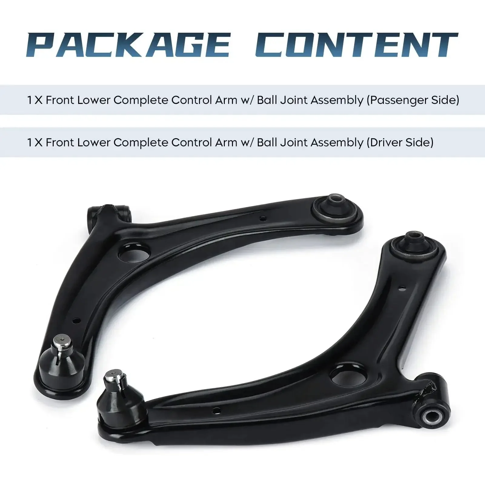 Dodge Caliber Front Lower Control Arm With Ball Joint For 2007-2012 Jeep Compass Patriot 2007-2017 Front Suspension Kit Passenger Side Direct Fit Replacement For Easy Install - Image 2
