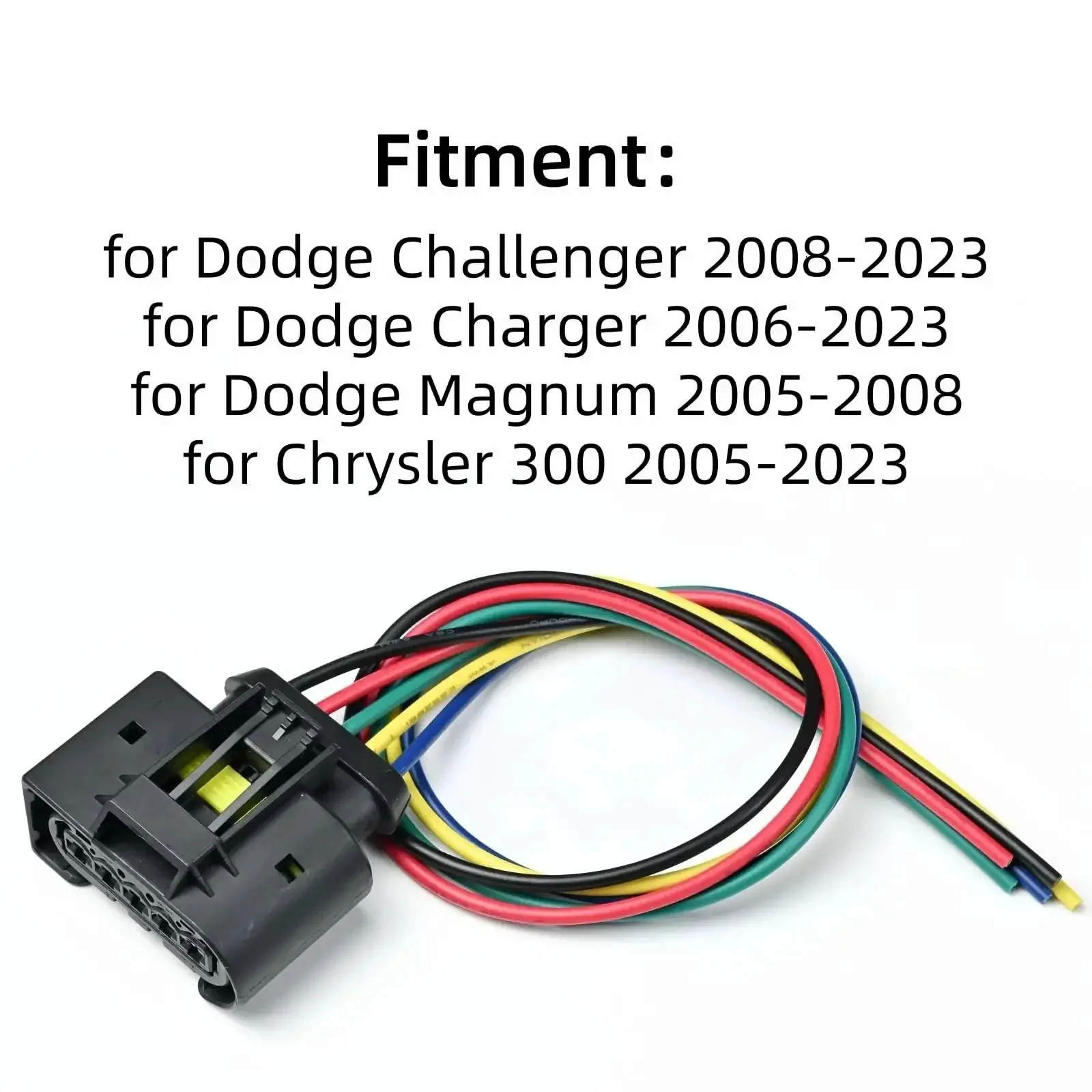 Dodge Fuel Pump Connector Pigtail Harness Plug N Play 5 Pin 12 Inch 18 Gauge Tinned Copper Wire Replacement For Challenger Charger Magnum 2005-2023 And Chrysler 300 2005-2023 72182609365 - Image 5