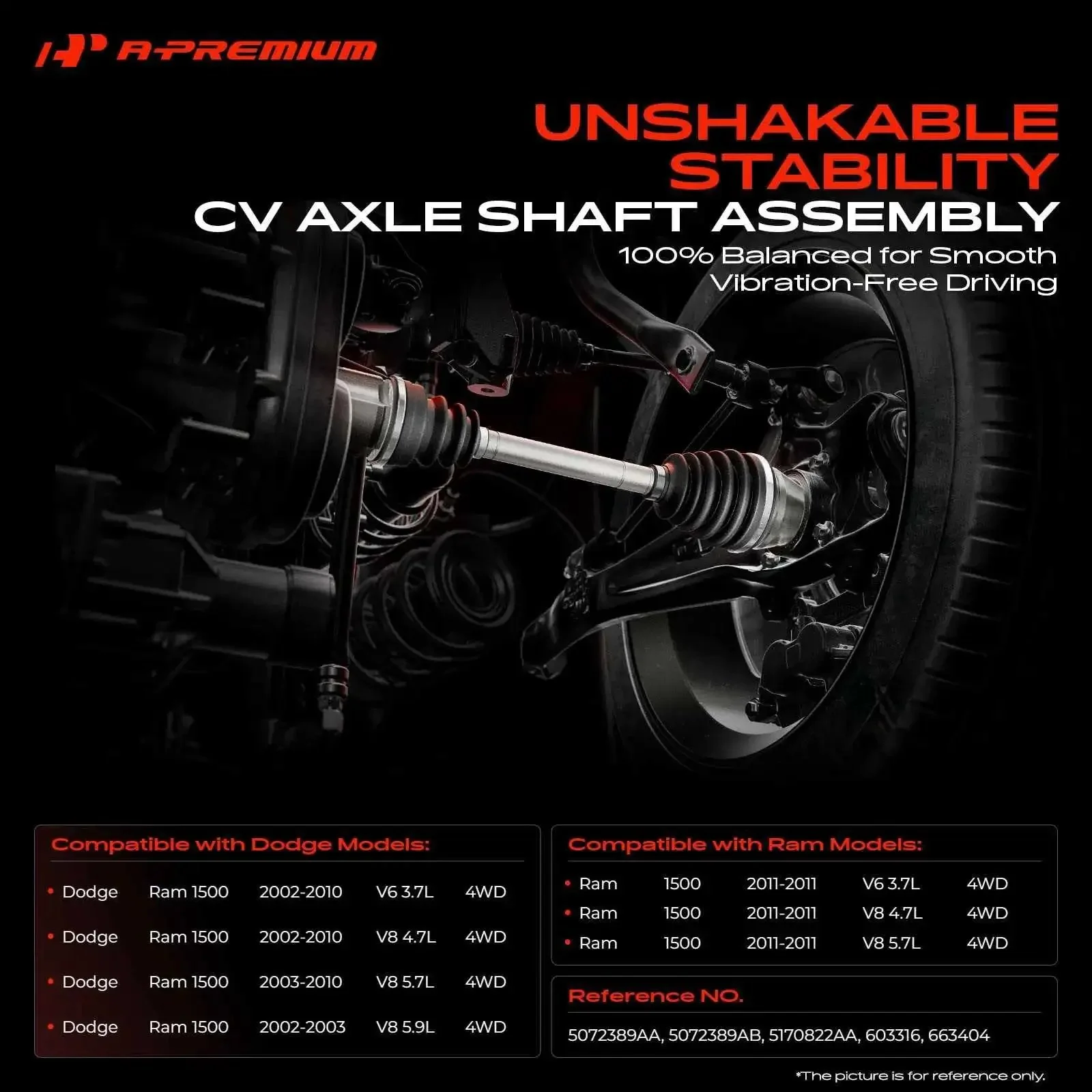 Dodge Ram 1500 CV Axle Shaft Assembly Front Left Or Right For 4x4 Models 2002-2010 And 2011 With 3.7L 4.7L 5.7L 5.9L V8 Durable Front Axle Replacement Guaranteed - Image 10