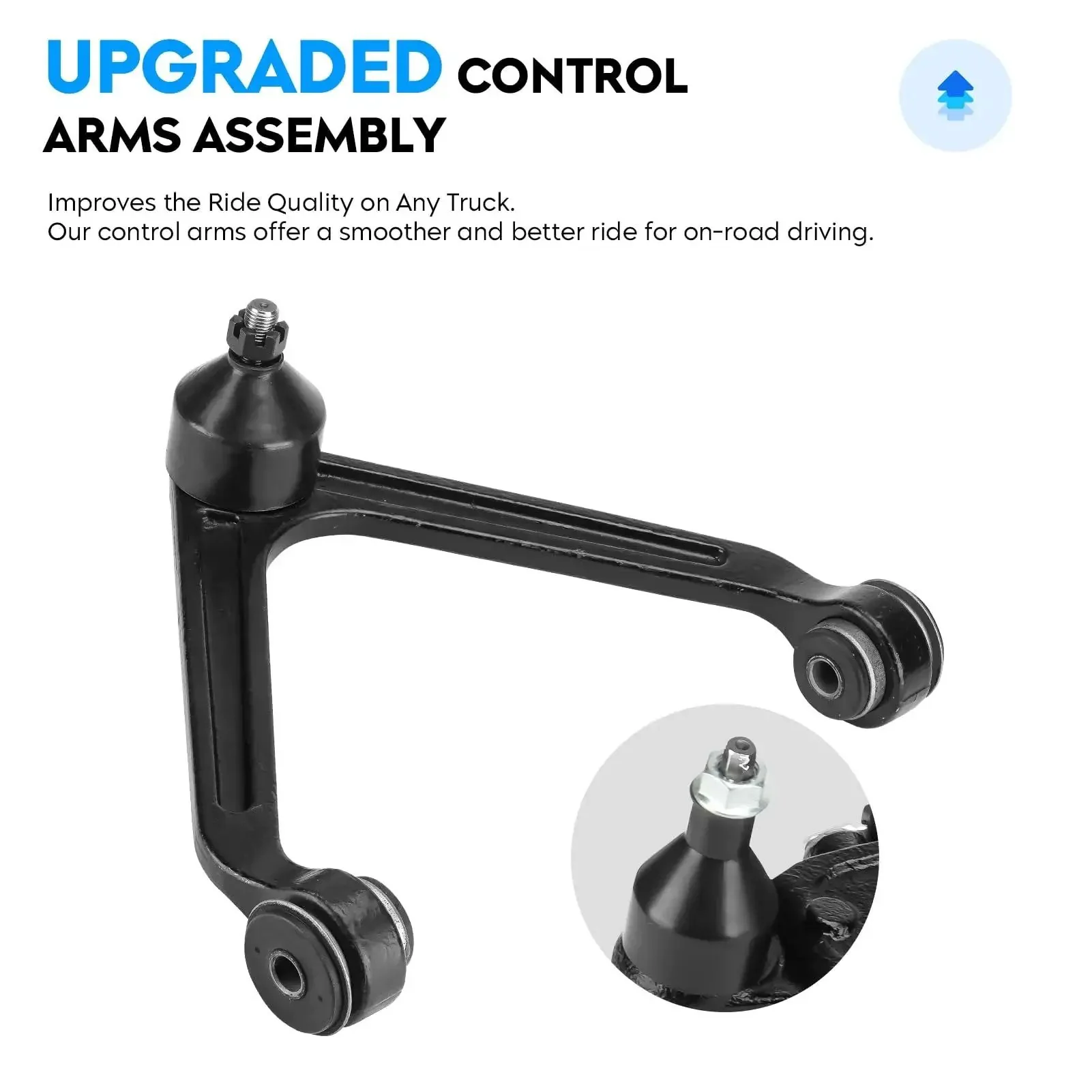 Dodge Ram 1500 Front Upper Control Arm With Ball Joint Assembly And Front Lower Ball Joint Kit K7424 K7411 4 Piece Suspension Upgrade For 2002 2003 2004 2005 Models - Image 7