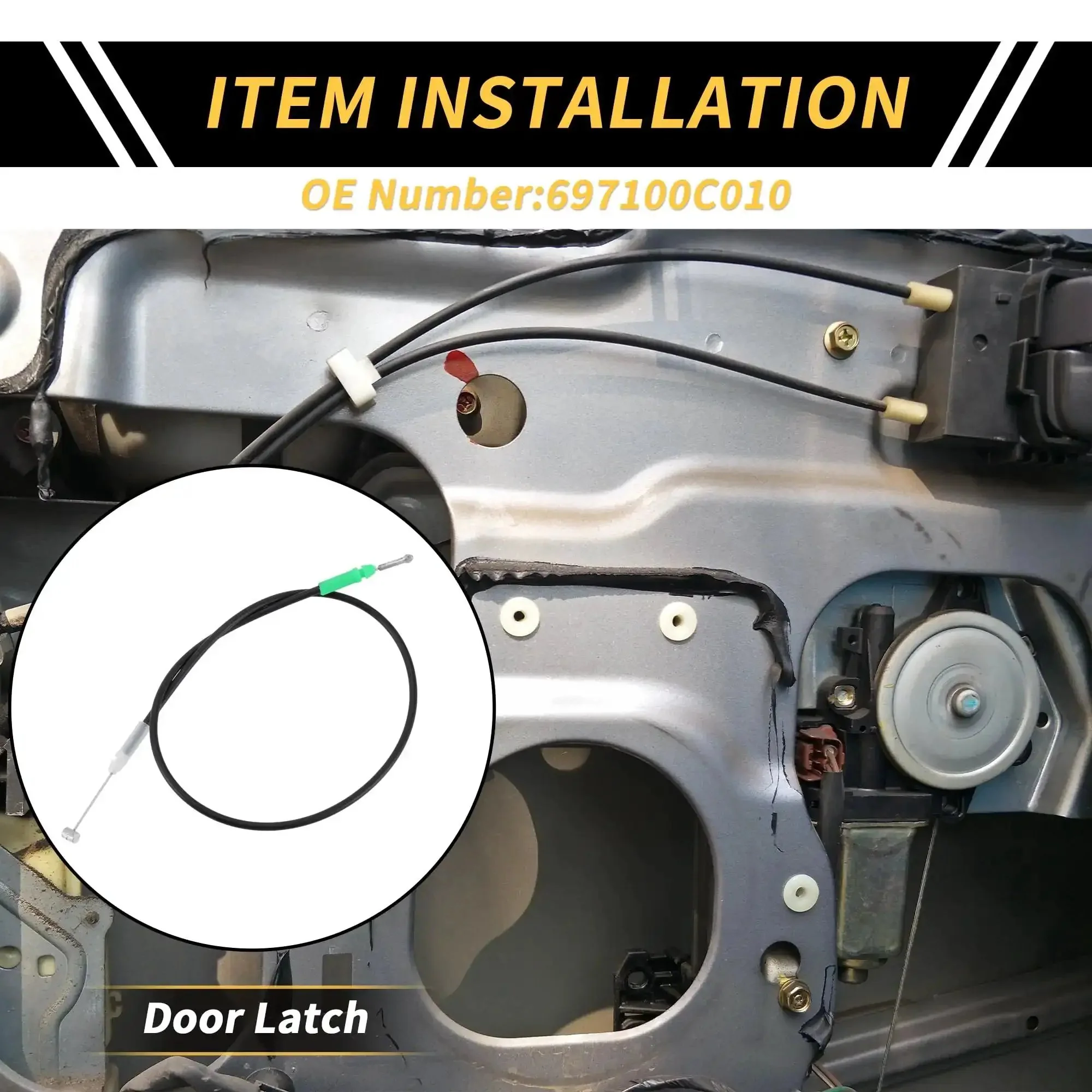 Door Latch Release Cable For Toyota Tundra 2000 Through 2006 Inside Door Handle Latch Cable Door Lock Cable Black OE 697100C010 Replacement Direct Fit Easy Install Plug And Play - Image 6