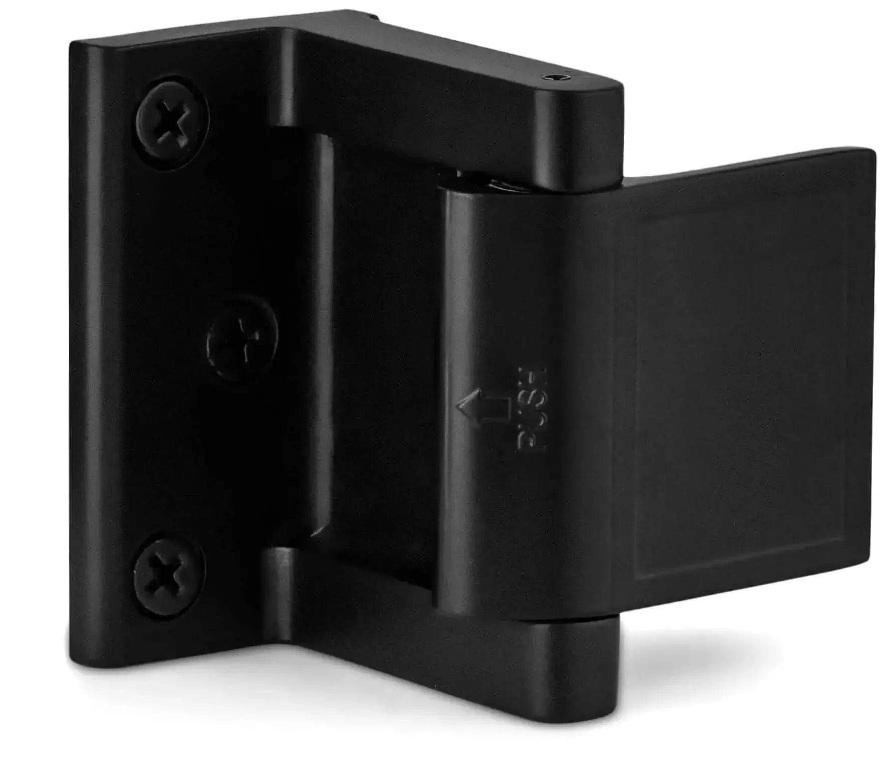 Door Lock Reinforcer For In Swinging Doors, Privacy Latch, Heavy Duty Home Security Lock Withstand 800 Lbs Of Force, Easy Three Inch Hardened Screws, Iron Black Finish, Anti Kick Protection, Keeps Doors From Being Kicked In, Great For Apartment Living