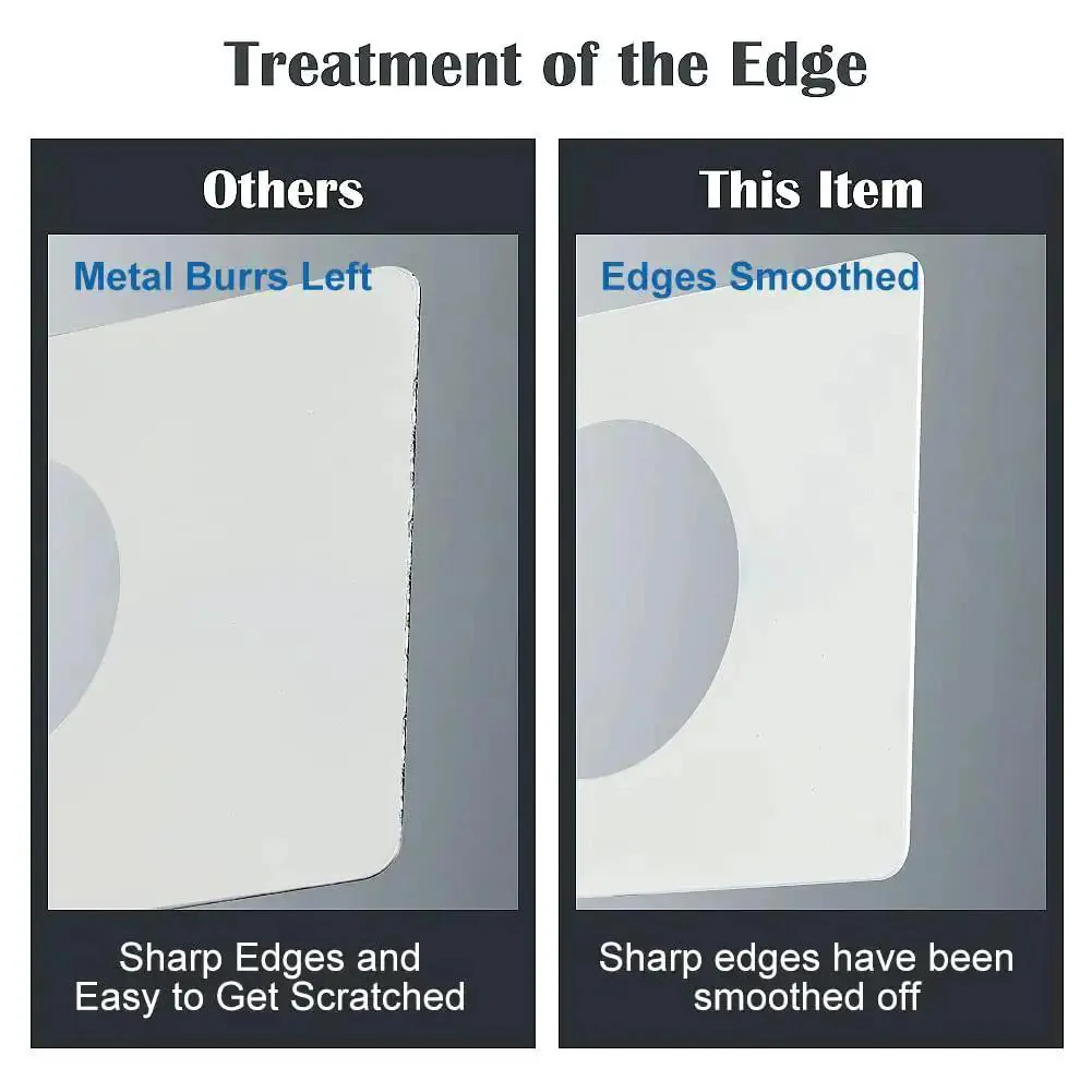 Door Reinforcement Plates White Back Plates For Knob Lever And Deadbolt Plus Pocket Door Locks Repair Backing Panel Hole Cover Filler Kit 2 Pack No Fuss Install Smooth Edges Covers Scratches And Adds Strength - Image 5