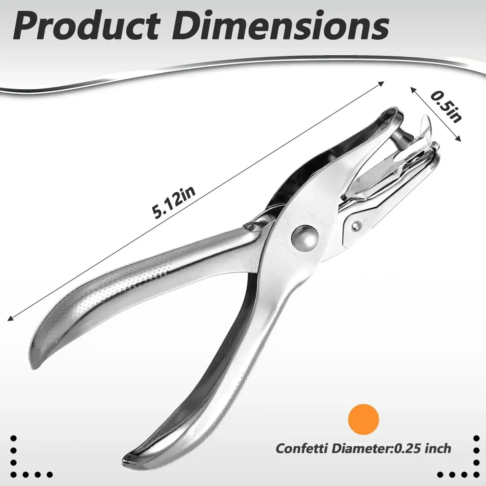 Dope 20 Pack One Quarter Inch Single Hole Punch Set, Metal Hand Paper Puncher With Five Sheet Capacity, Perfect For Greeting Cards, Scrapbooks, Notebooks, And Back To School Crafts - Image 7