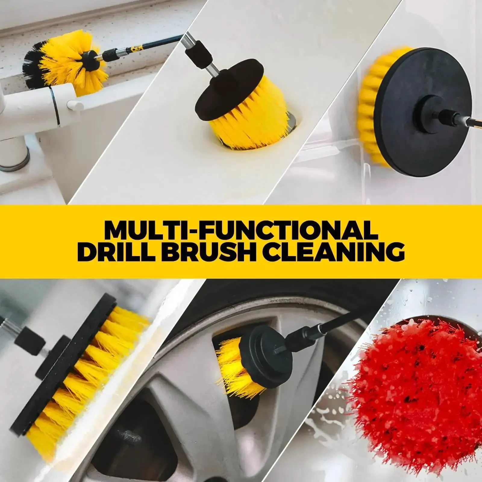 Dope 22 Piece Drill Brush Attachment Kit With Scrub Pads Sponges Buffing Pads Wax Applicator Pads Car Polishing Pads Power Scrubber Gear For Cleaning And Polishing Home Garage Masonry Cleaning Supplies - Image 7