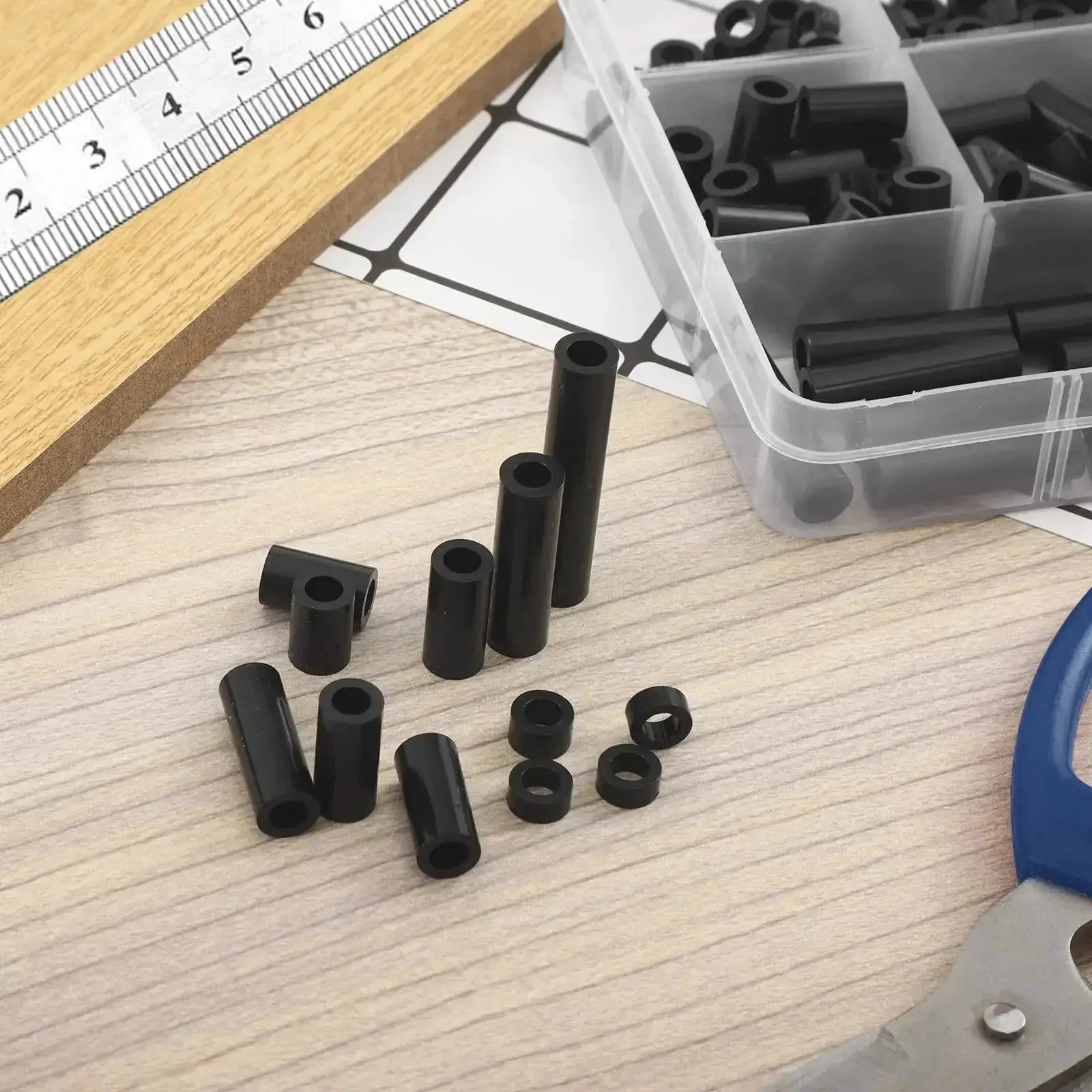 Dope 250 Pack Black Nylon Round Spacer Set 3Mm ID 7Mm OD With 12 Lengths Non Threaded Plastic Spacers For M3 Screws Ideal Diy Electronics And Hardware Spacing - Image 3