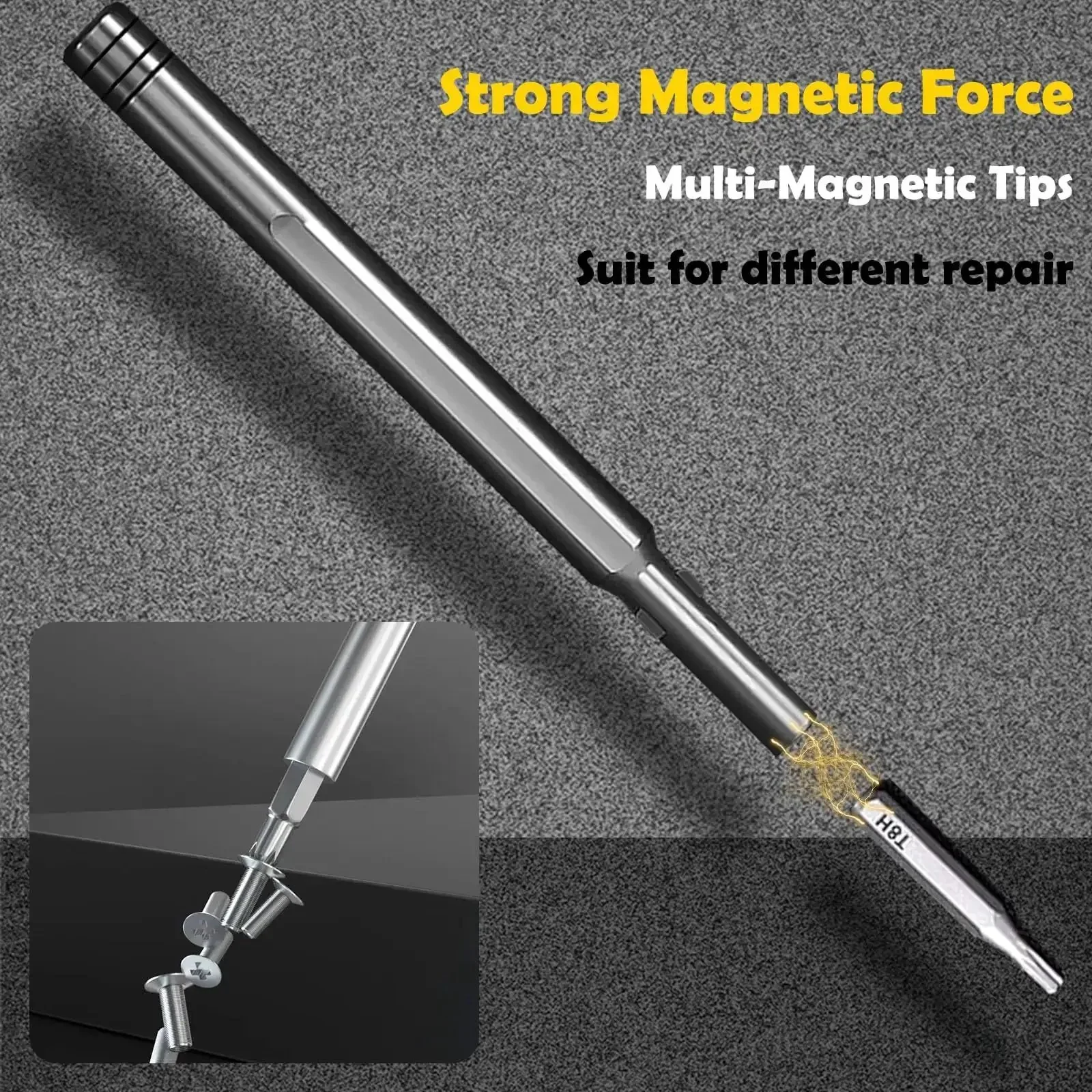 Dope 27 In 1 Magnetic Mini Screwdriver Set With S2 Steel Bits, Tweezers, Aluminum Handle, And Magnetic Repair Kit For Laptops, Phones, PCs, Glasses, Watches And Other Electronics - Image 5