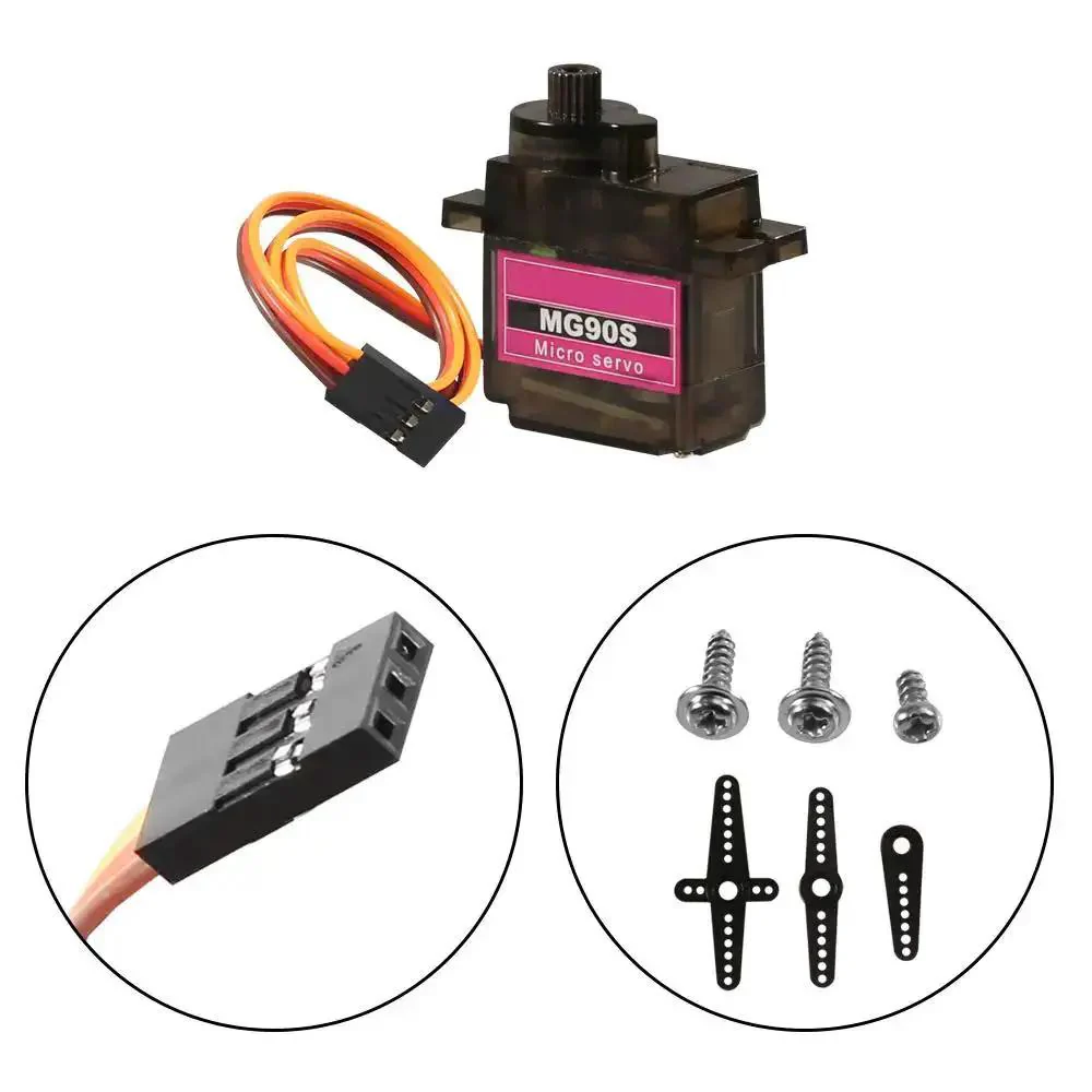Dope 4 Pack Micro Servo Motors 9G Geared RC Servos For DIY Robots And RC Projects 360 Degree Rotation 2.0 Kg Per Cm Torque 0.11 Second Speed Compatible With Raspberry Pi Arduino Car Boat Plane Helicopter - Image 5