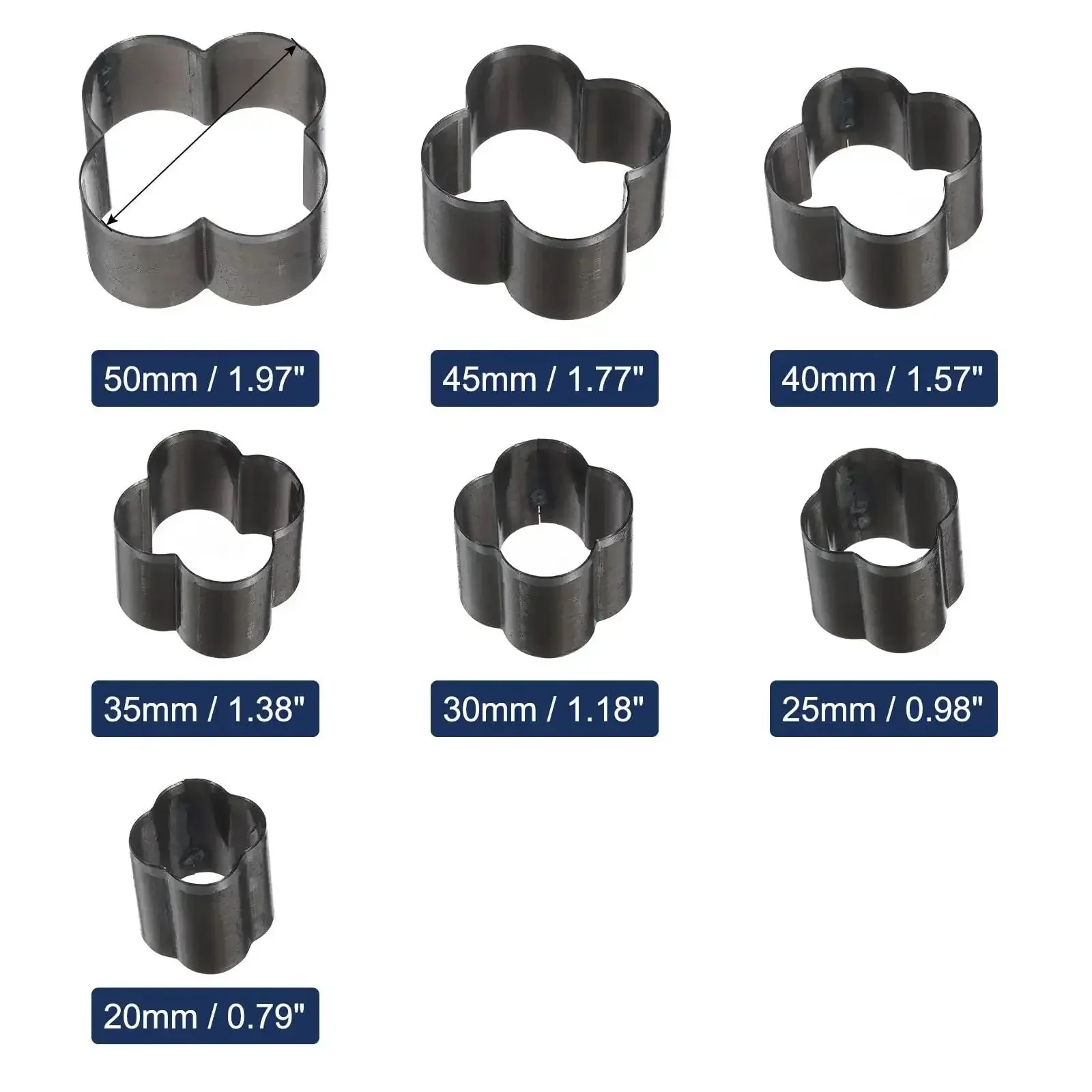 Dope Blossom Shape Leather Punch Set Seven Sizes Hollow Cutter Kit Durable Carbon Steel Punches For Leatherwork Canvas Belts Straps And Leathercraft Projects Includes 20mm 25mm 30mm 35mm 40mm 45mm And 50mm - Image 6