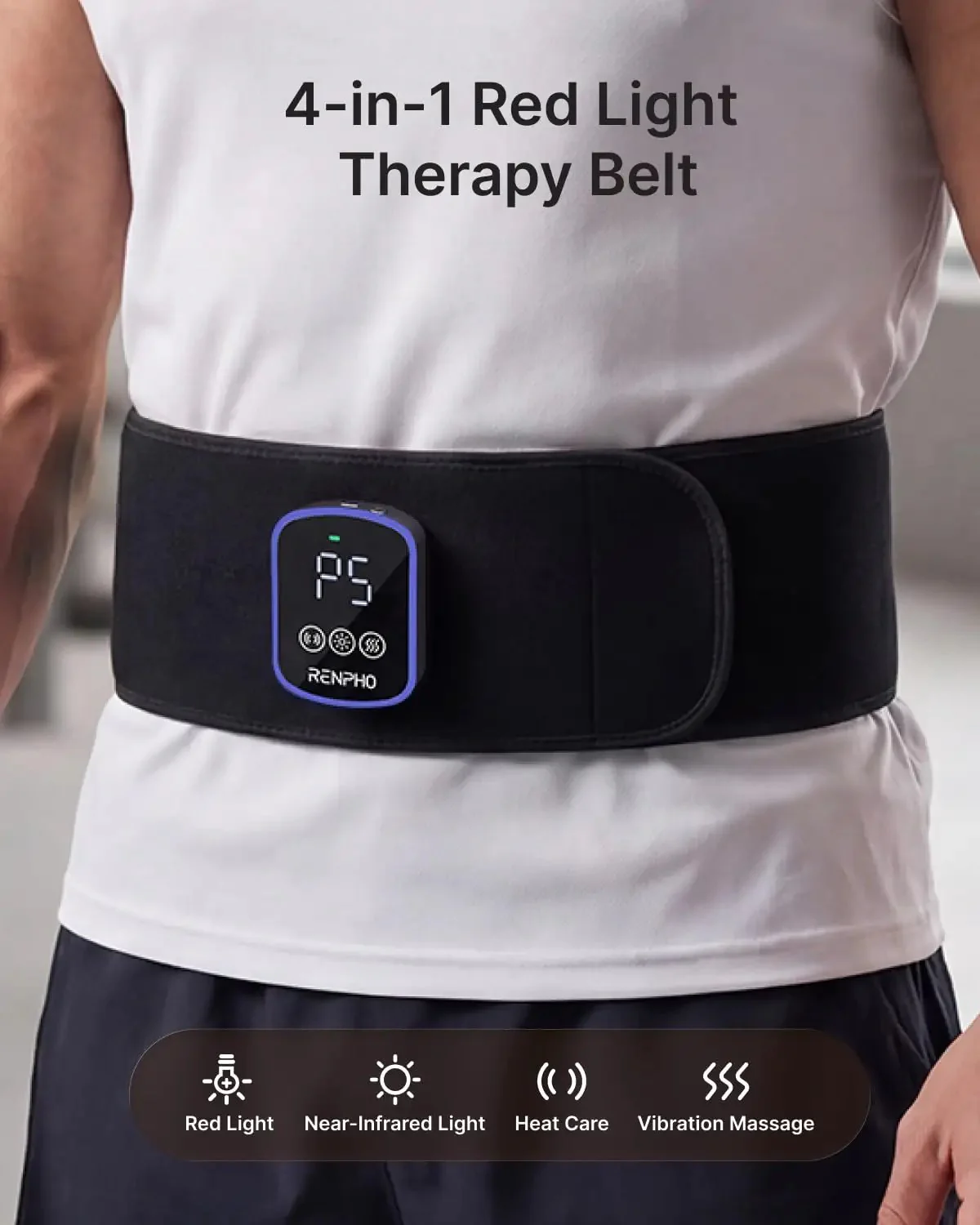 Dope Cordless Heating Pad For Back Pain With 3 In 1 Red Light Therapy Belt, Vibration And Timer, Sweatproof TPU Cover, Adjustable Strap For Waist And Shoulders, Heat And Light Therapy That Feels Like A Total Muscle Relief Game Changer, Gift For Moms - Image 8