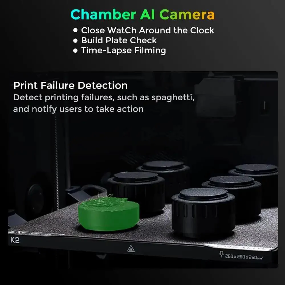 Dope Multicolor 3D Printer With CFS And AI Camera, Auto Leveling Chamber, 300C Direct Drive Extruder, Ultra Fast 600mm/s Printing Speed, 10.24x10.24x10.24 Inch Build Volume, Supports Up To 16 Color Filaments For Bold, Vivid Prototypes - Image 4