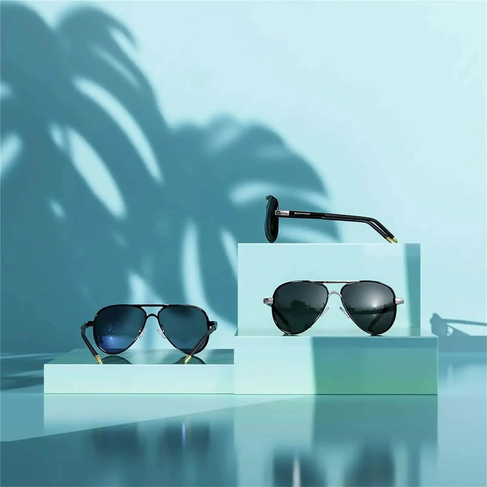 Dope Polarized Aviator Driving Sunglasses For Men And Women With Metal Frame Ultralight Silver And Black Gray Lenses UV400 Outdoor Eyewear With Glare Reducing Polarized Lenses For Clear Vision In Bright Sunlight - Image 4
