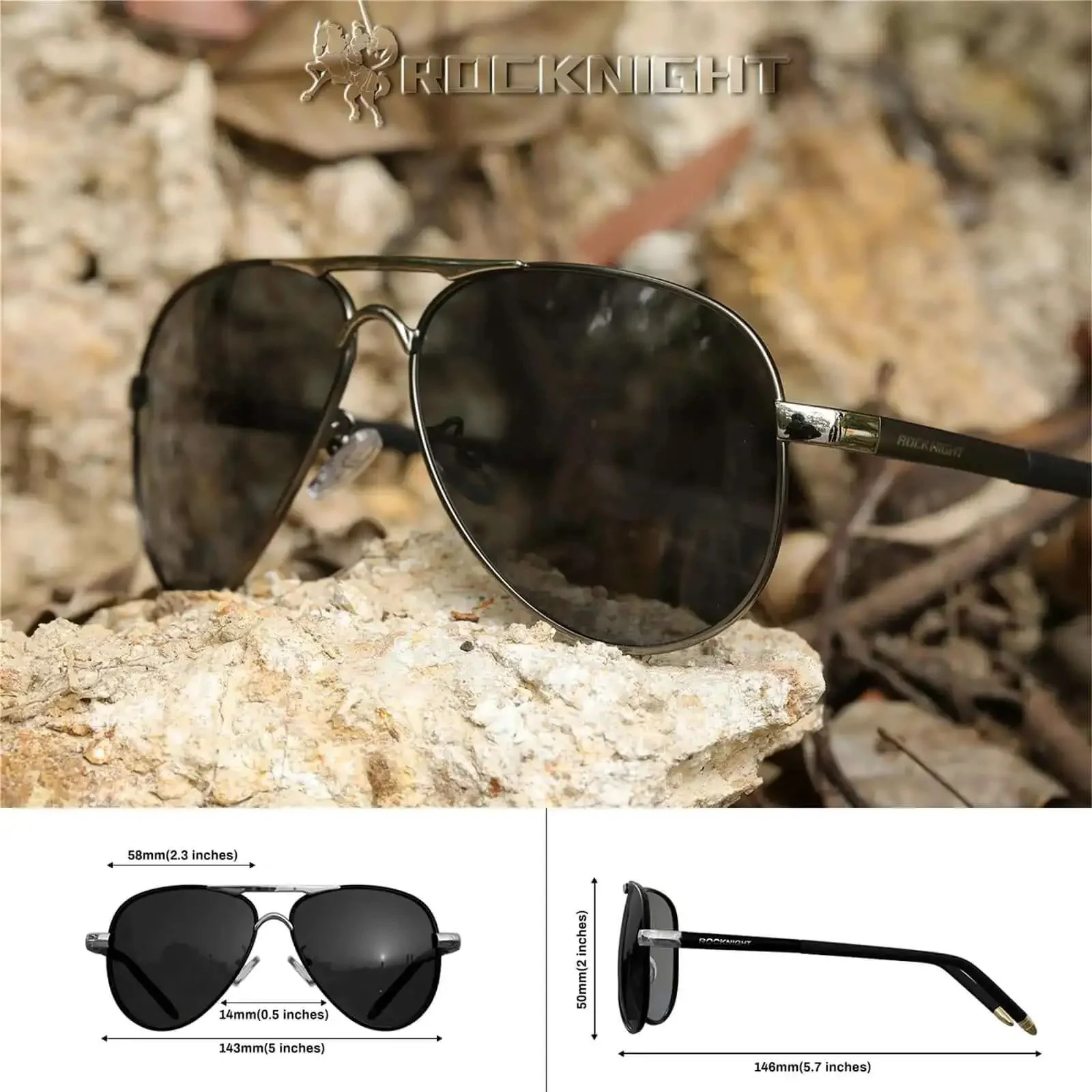 Dope Polarized Aviator Driving Sunglasses For Men And Women With Metal Frame Ultralight Silver And Black Gray Lenses UV400 Outdoor Eyewear With Glare Reducing Polarized Lenses For Clear Vision In Bright Sunlight - Image 5