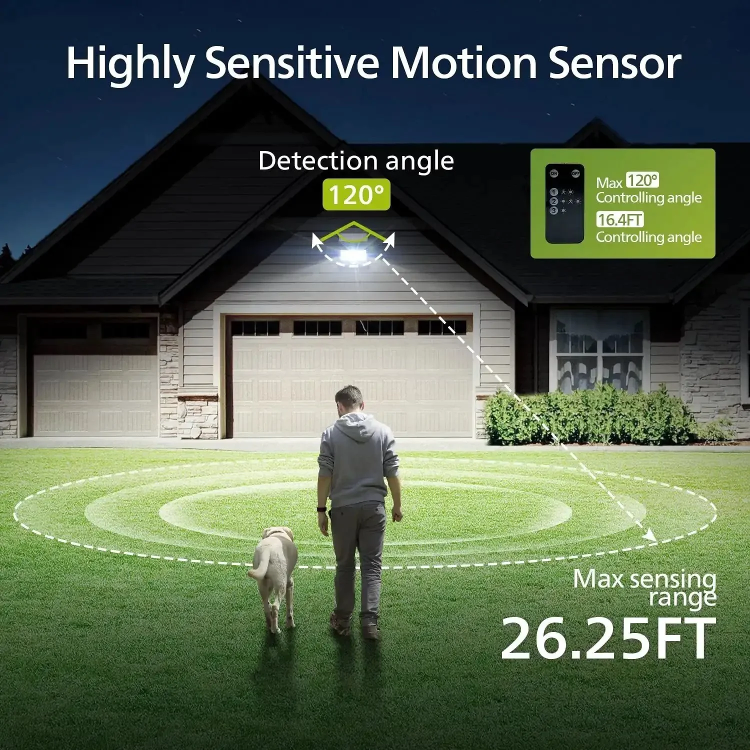 Dope Solar Flood Light With Motion Sensor For Outdoors 6500K Daylight 800 Lumens Of Brightness IP65 Waterproof Security Lighting Remote Control With 16 Foot Cable Three Modes For Auto On Off And Constant Night Use - Image 4