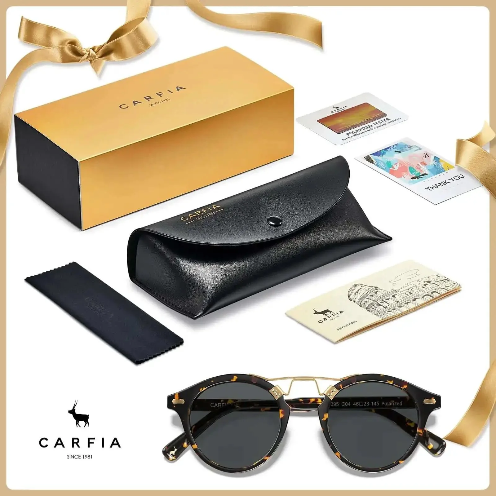 Double Bridge Round Polarized Sunglasses For Men With UV Protection Retro Tortoise Eyewear Nickel Free Metal Brow Design Classic Dope Sunnies For Everyday Wear And All Day Comfort - Image 3