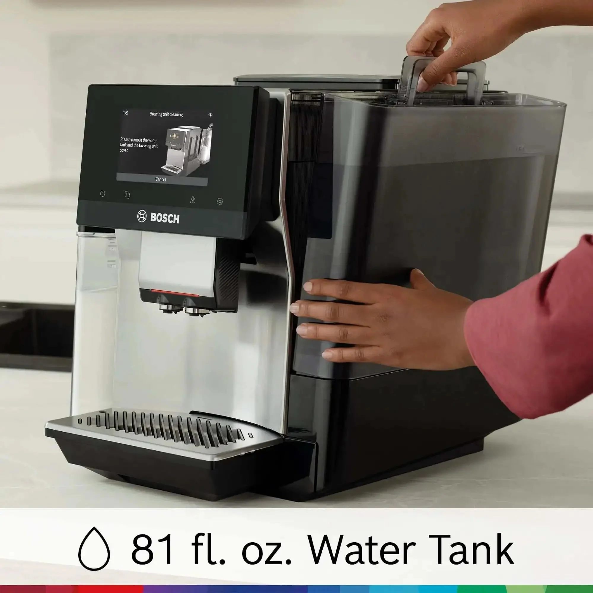 Double Cup Barista Style Home Fully Automatic Coffee Machine With 36 Drink Presets And Touchscreen Controls For Latte Macchiato Cappuccino Or Espresso Personalize Strength Size Milk Ratio And Aroma Large Bean Hopper Easy Clean Stainless Steel - Image 14