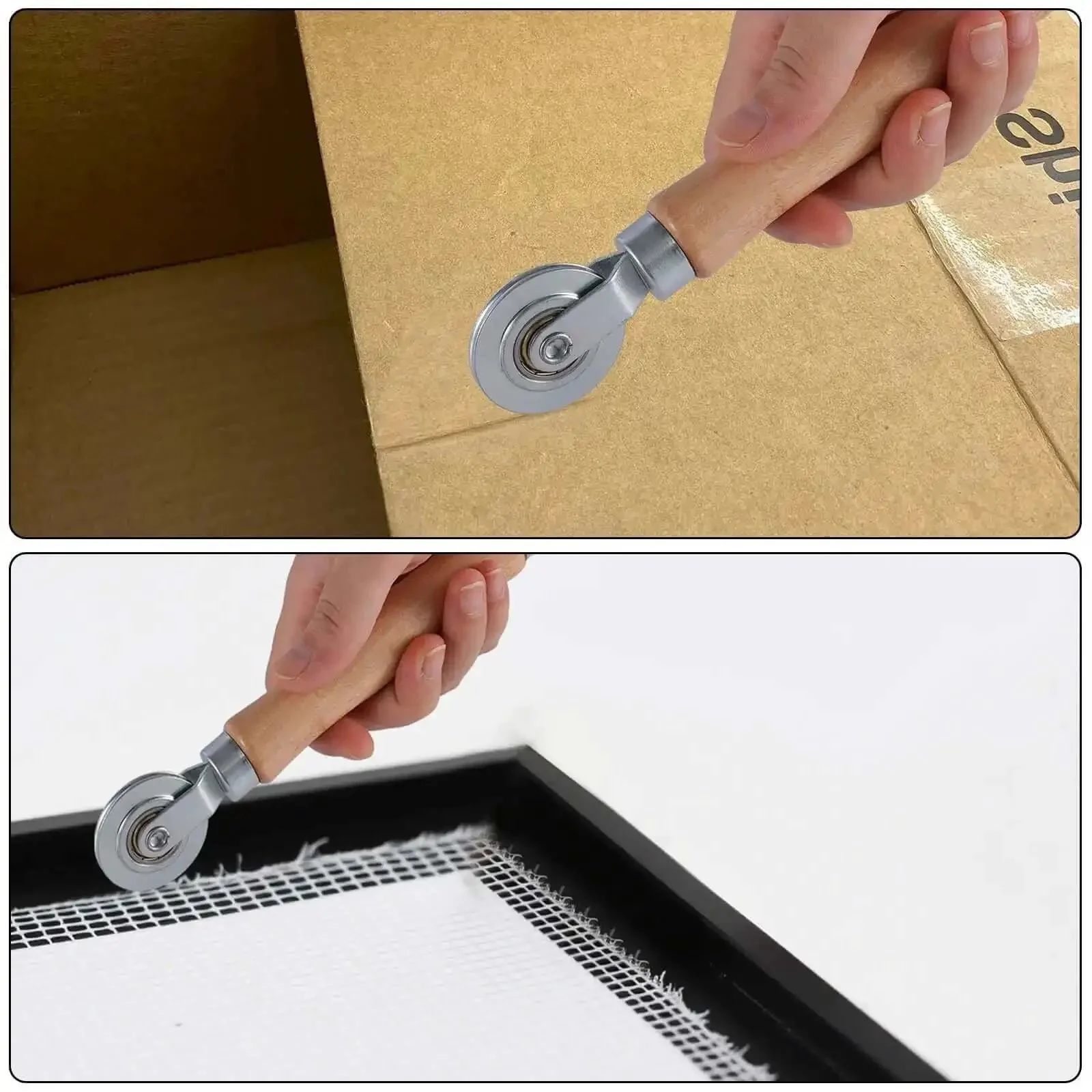Double End Box Scoring Tool With Dual Rollers For Cardboard And Metal Sheets, Precision Crease Maker And Resizer, Handy Box Folding Roller For Thick Boxes And Thin Materials - Image 2