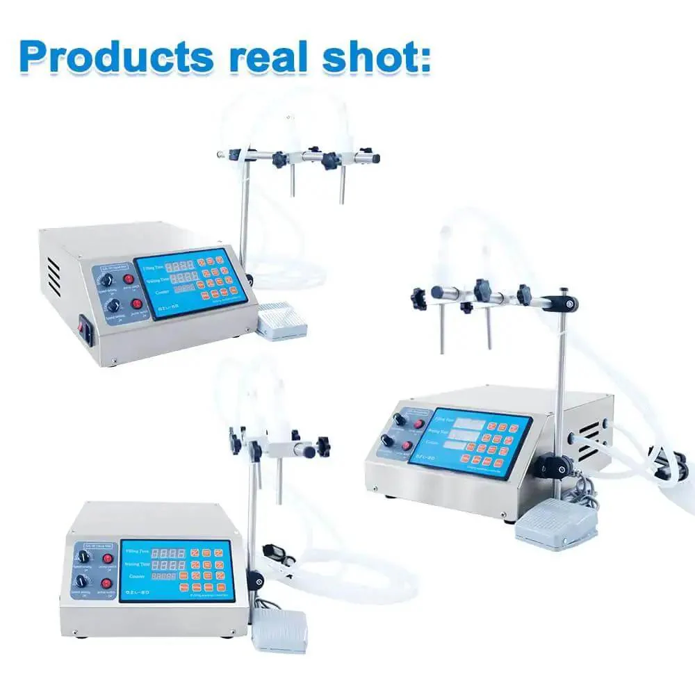 Double Head Digital Liquid Filler With Twin Nozzles Pro Grade 3-4000ml Per Head Automatic Counting Self Priming Leakage Proof Ideal For Drinks Water Juice Perfume And Essential Oils - Image 2