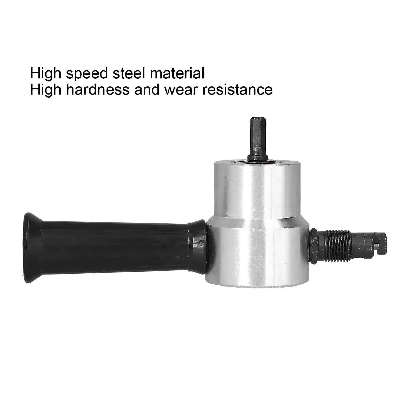 Double Head Metal Cutter For Thin Metals Pro Grade Sheet Nibbler Drill Attachment With High Speed Steel Circle Cutting 360 Degree Adjustable Handle Clean Edges For Iron Stainless Steel Aluminum And More - Image 4
