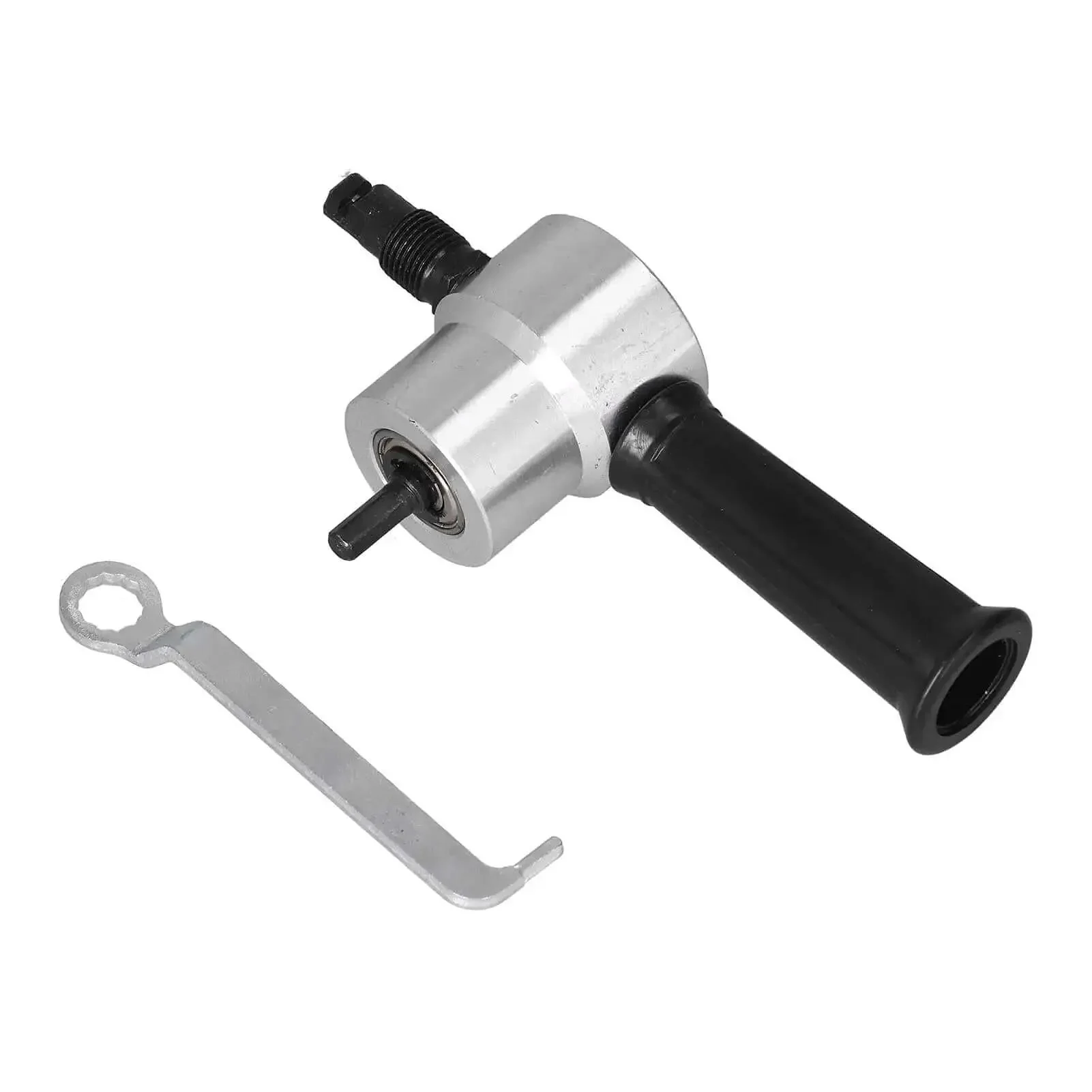 Double Head Metal Cutter Nibbler Electric Drill Attachment For Cutting Thin Metals Iron Stainless Steel Copper Aluminum Plastic Fiberboard High Speed Steel Cutting Tool For Precision DIY Projects
