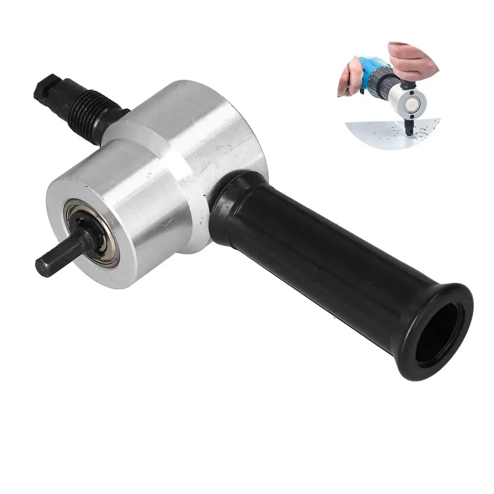 Double Head Metal Cutter Nibbler Electric Drill Attachment For Cutting Thin Metals Iron Stainless Steel Copper Aluminum Plastic Fiberboard High Speed Steel Cutting Tool For Precision DIY Projects - Image 5