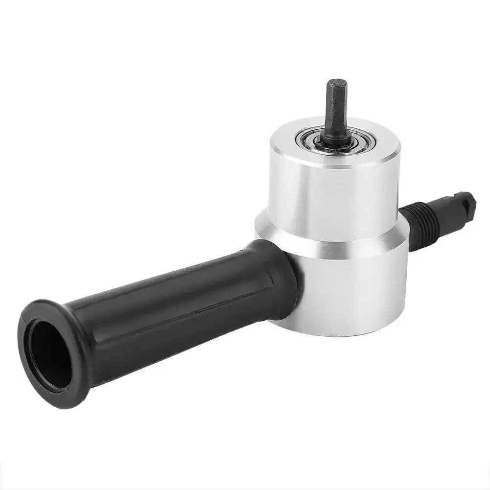 Double Head Metal Sheet Nibbler Attachment For Drill Portable Cutter For Cutting Steel Iron Aluminum Copper Sheets With Dual Cutting Heads And Easy Handle - Image 6