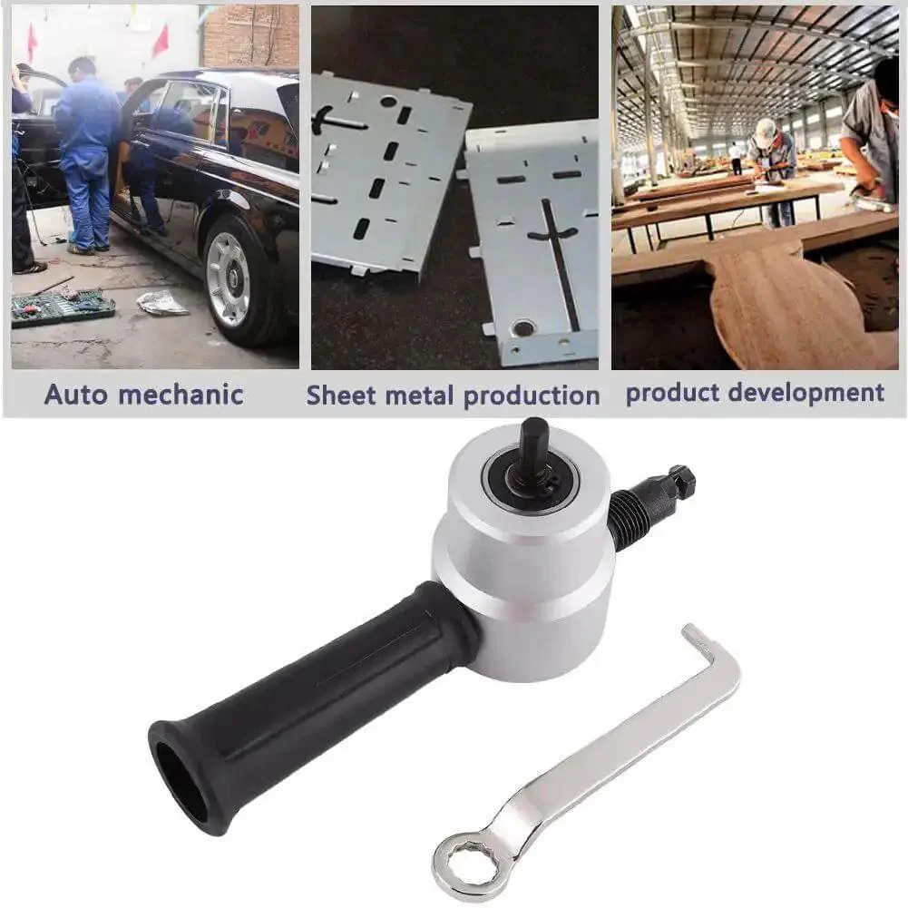 Double Head Sheet Metal Cutter Drill Attachment Nibbler For Straight Curve And Circle Cutting Built Tough For Power Drill Use Pro Grade Cutting Tool Kit For Steel Aluminum Copper And Stainless Metal Sheets - Image 6