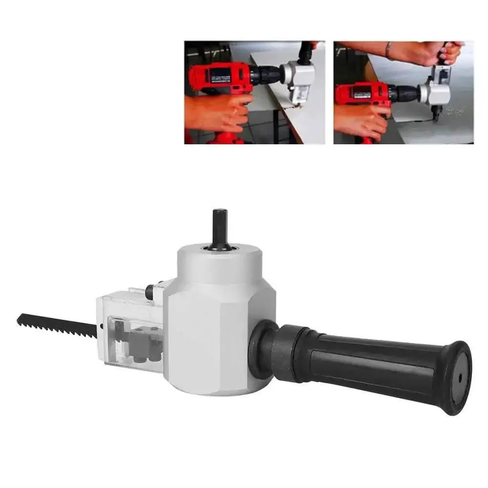 Double Head Sheet Metal Nibbler Attachment For Electric Cutter Versatile Cutting Tool For Metal Sheets Plastic Wood And Fiberglass Portable Saw With Wrench Easy To Use For Car Repair And DIY Projects - Image 3