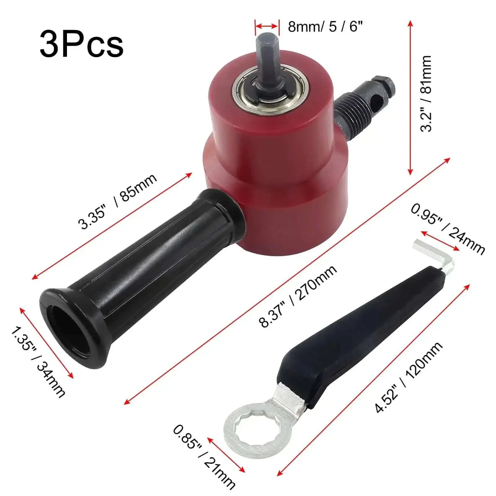 Double Head Sheet Metal Nibbler Cutter Drill Attachment For Iron, Stainless Steel, Aluminum, Plastic, And Plywood Pro Grade Hole Saw Nibbler With Clean Cuts, Smooth Edges, Minimal Burrs, Easy To Use - Image 7