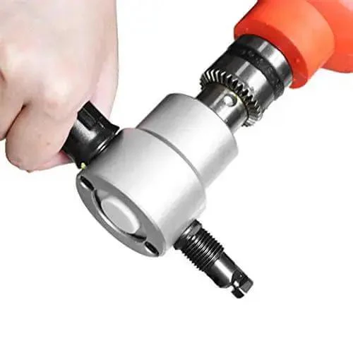 Double Head Sheet Metal Nibbler Cutter Drill Attachment For Straight And Curved Cuts 360 Degree Adjustable Heavy Duty Pro Grade Cutting Tool With Ergonomic Handle Compact And Easy To Use Burr Free Edges For Quick Repair Work - Image 2