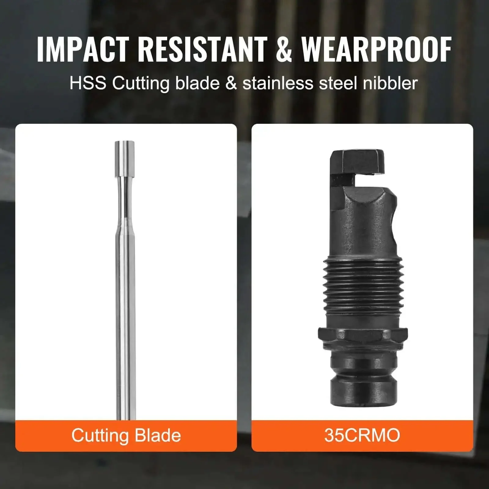Double Head Sheet Metal Nibbler Cutter With 360 Degree Drill Attachment, Extra Punch And Die, Perfect For Straight, Curve, And Circle Cutting, Includes Hole Accessory And Step Drill Bit, Durable HSS Blade And Alloy Steel Construction - Image 5
