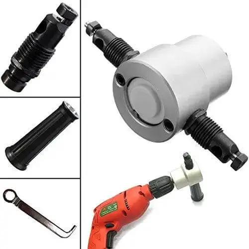 Double Head Sheet Metal Nibbler Saw Cutter For Electric Drill Attachment With Wrench And Extra Nibbler Parts For Steel Aluminum Iron Plastics Or More, 360 Degree Adjustable Head, Ergonomic Grip, Lightweight And Handy For DIYers - Image 7
