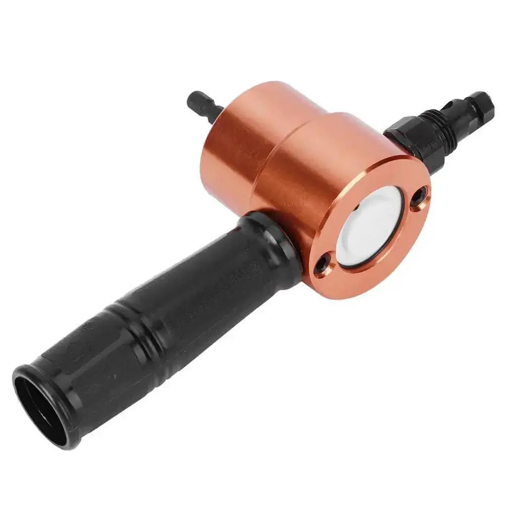Double Head Sheet Nibbler Metal Cutter Drill Attachment For 360 Degree Cutting, Straight Curve And Circle Metal Work, Power Drill Attachment For Sheet Metal, Automotive Repair And DIY Metal Fabrication Tool - Image 2