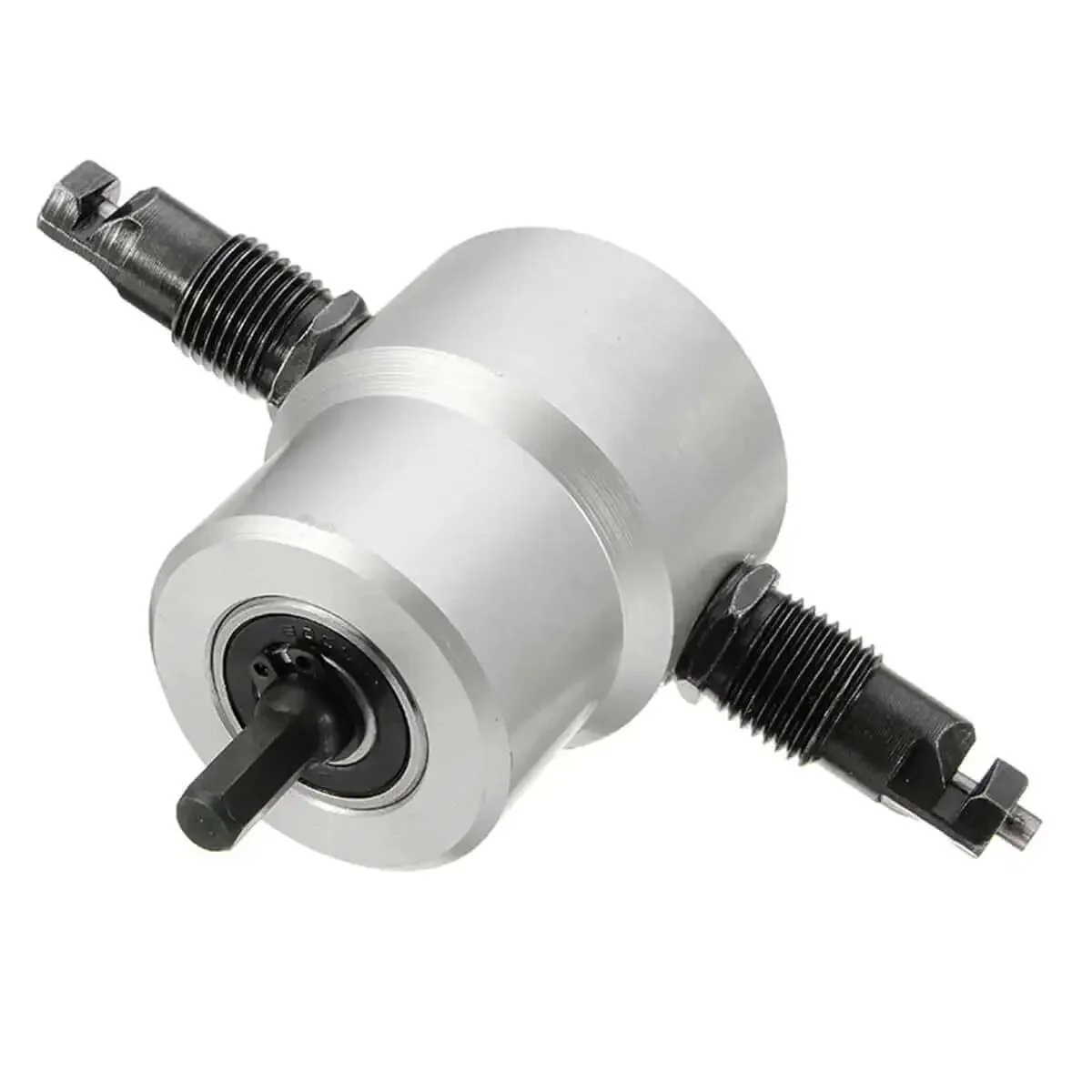 Double Headed Metal Nibbler Cutter For Drill With 360 Degree Adjustable Heads Handy Sheet Metal Cutter Attachment Fits Any Electric Drill Ideal Alternative To Air Or Electric Power Nibblers - Image 5