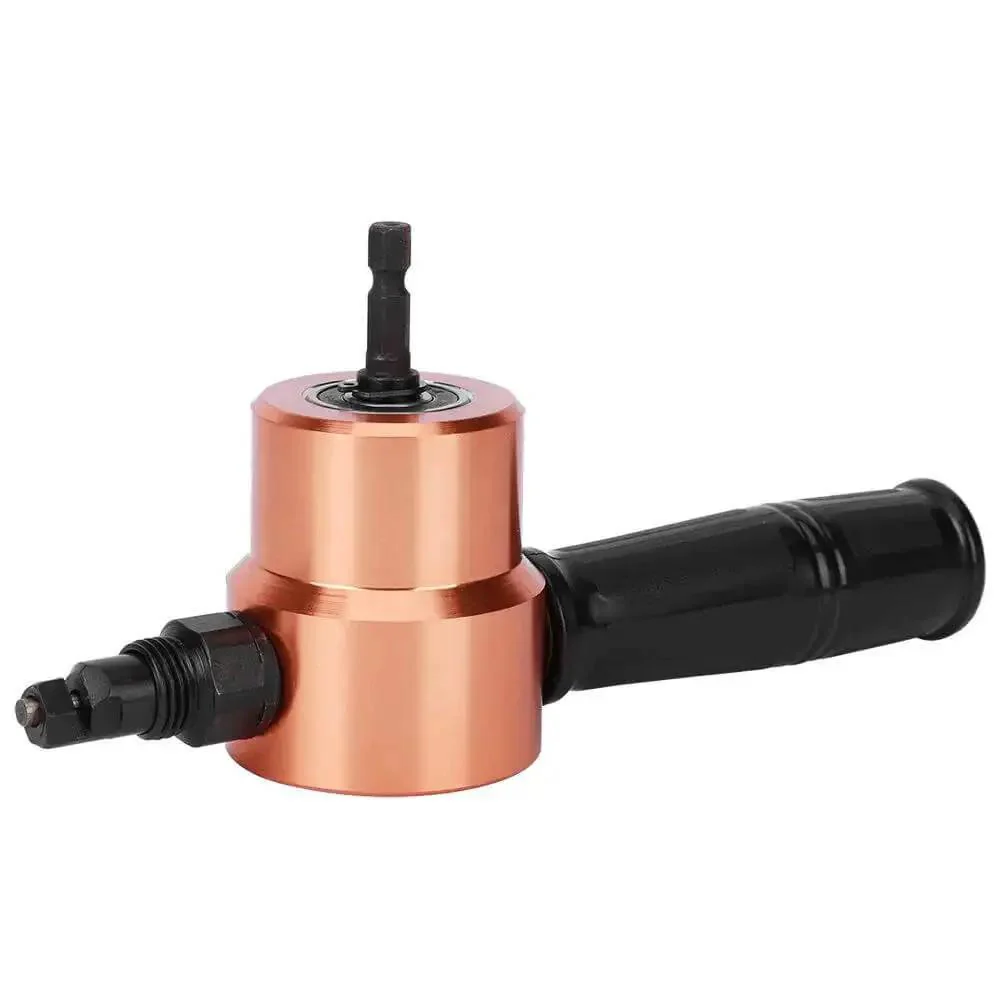Double Headed Metal Nibbler Drill Attachment For Sheet Metal And Roofing Cuts Tin And Corrugated Panels With Smooth Ergonomic Grip Pro Grade Siding And Tinwork Tool Built To Last Compatible With 20V Electric Shears - Image 8