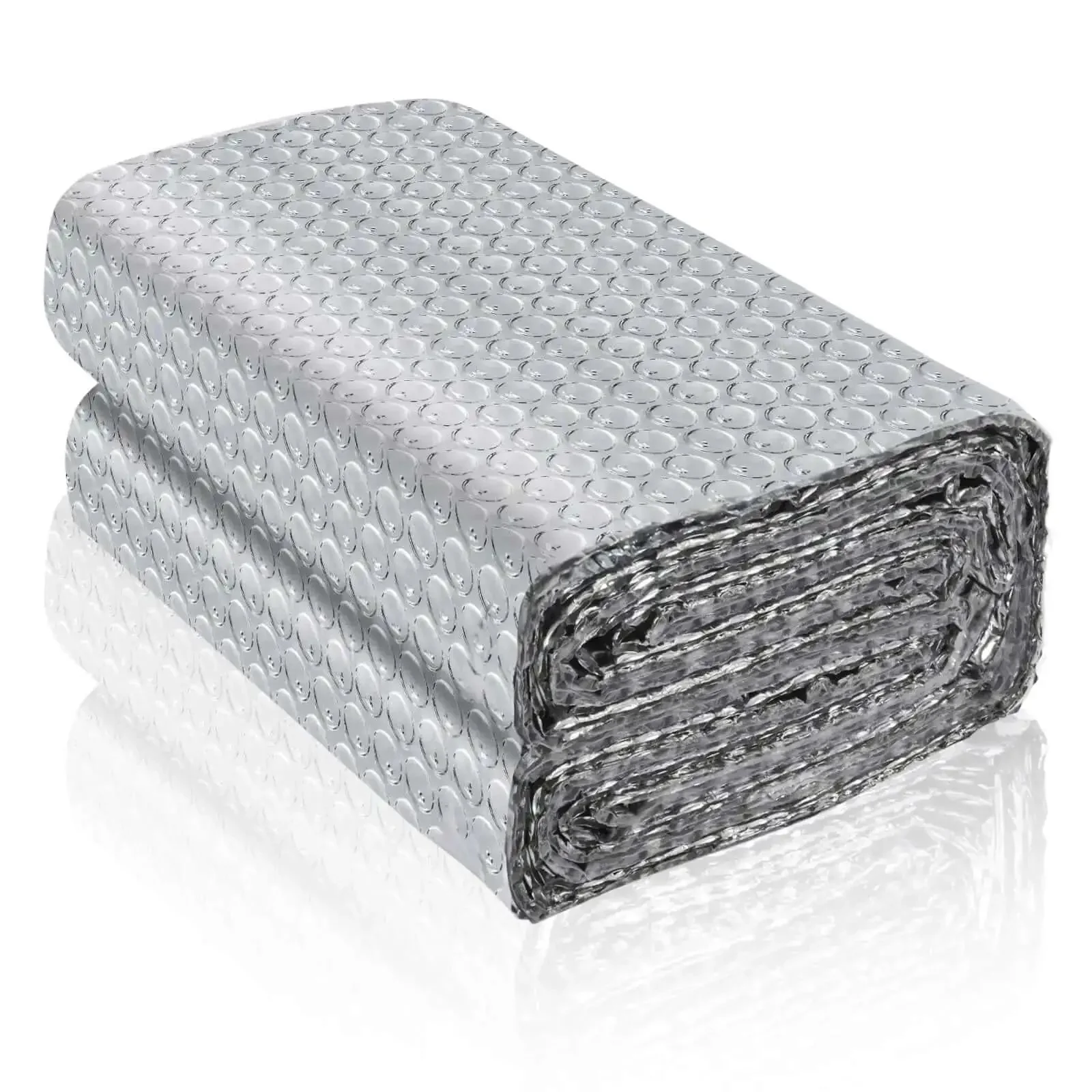 Double Reflective Bubble Insulation Roll For Windows And Roofs Aluminum Foil Radiant Barrier Shield Heat Shield For RVs Weatherproofing And Temperature Control 23 Point 6 Inch By 10 Foot
