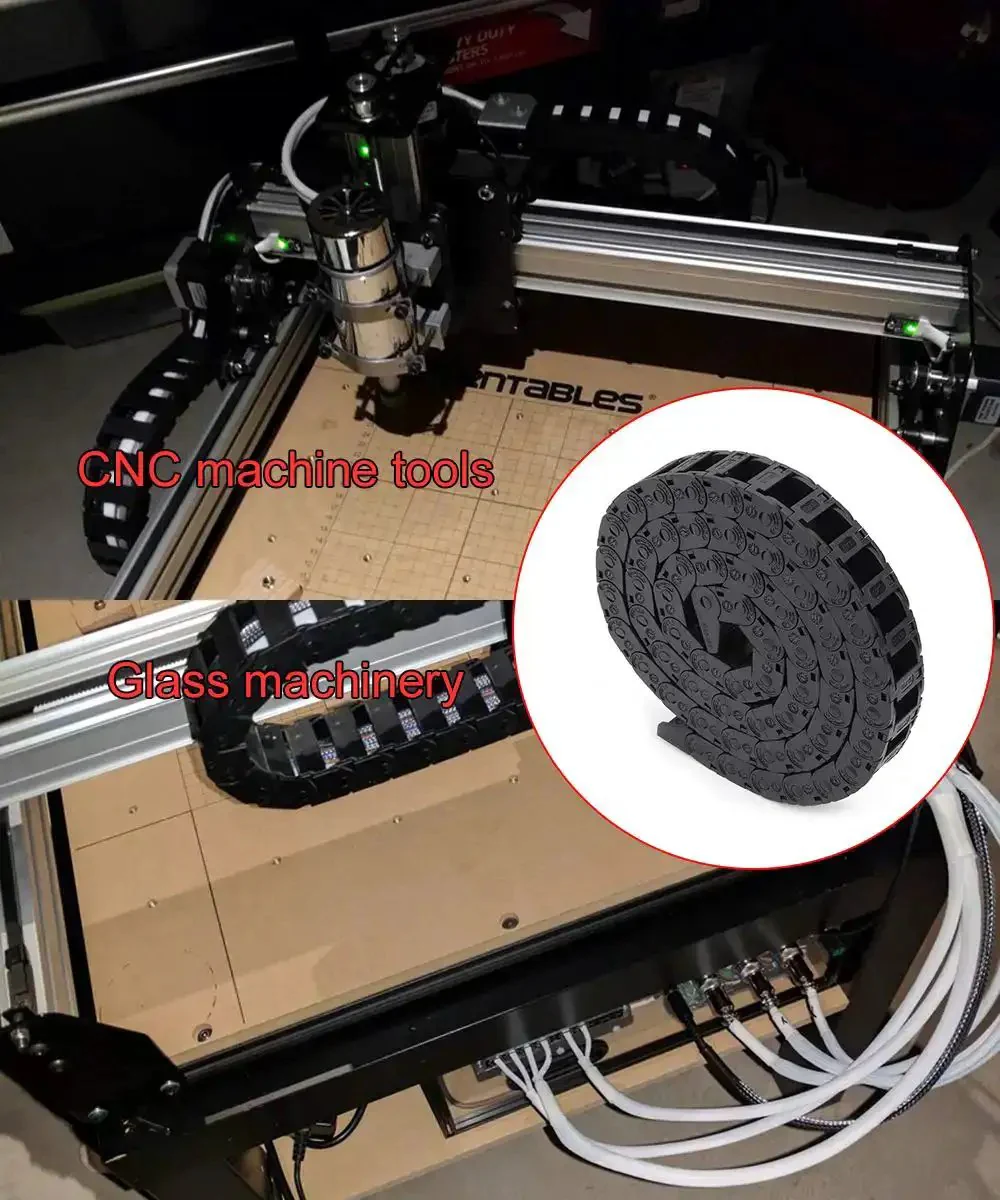 Drag Chain Cable Carrier 10x15mm Open Type For 3D Printer And CNC Router, 39.3 Inch Black Plastic Flat Chain With Extra 1 Pair End Connectors, A Must Have Wire Management For Ender, Prusa, MK3 MK4, DIY Projects - Image 2