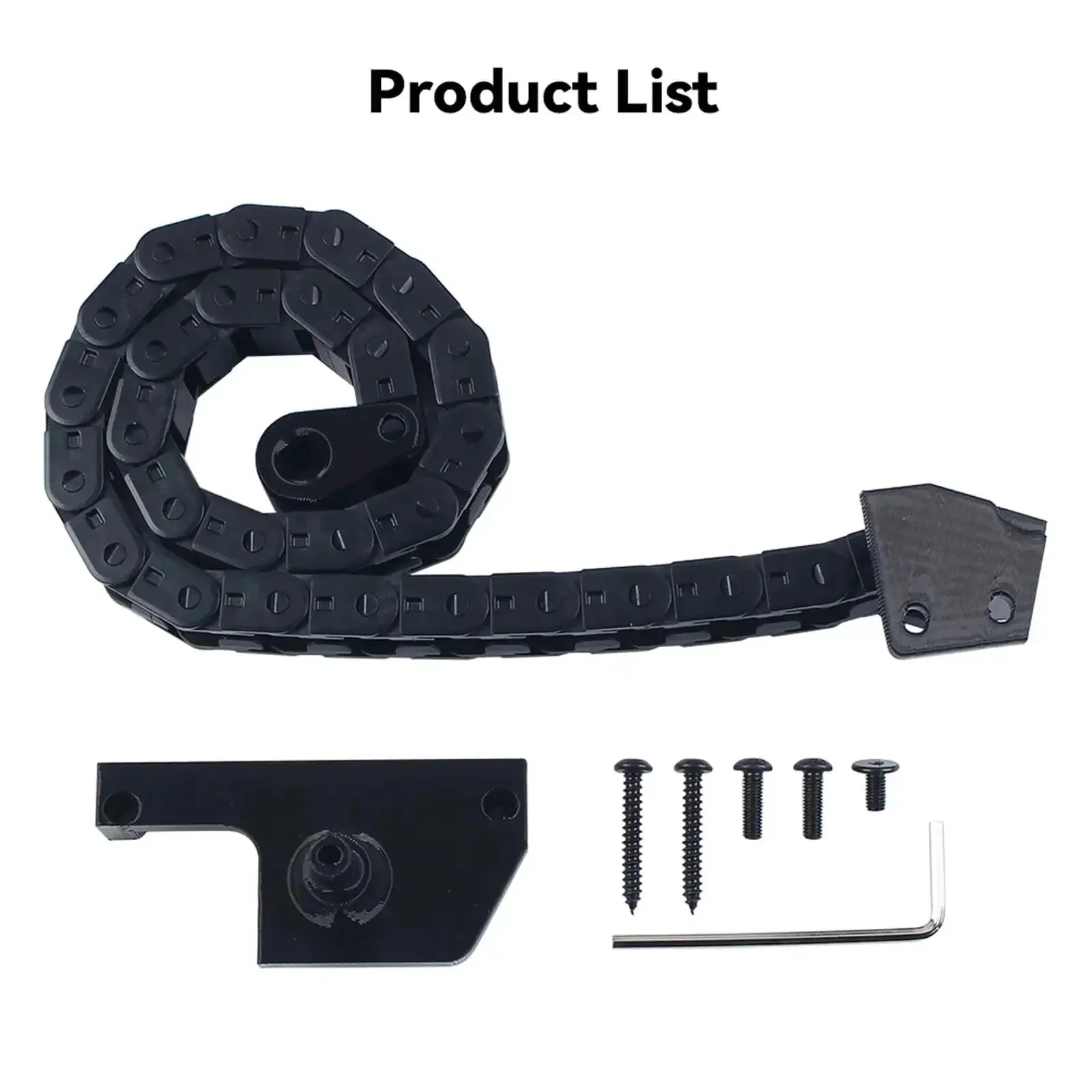 Drag Chain Replacement Kit For FlashForge Adventurer AD5X Open Type Plastic Wire Carrier Flexible Nested Drag Chain Cable Track Black Printed Mounting Part For 3D Printer Accessories - Image 2
