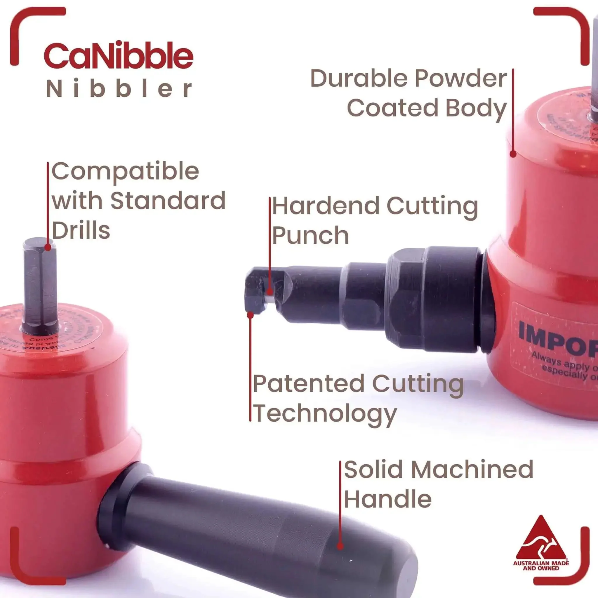 Drill Attachment Nibbler For Flat And Corrugated Sheet Metal Up To 14 Gauge Safe Burr-Free Cut Versatile 360 Degree Directional Cutting Works With Any Drill 1500-3000 RPM And 9mm Chuck Turns Your Drill Into A Badass Sheet Metal Cutter - Image 5