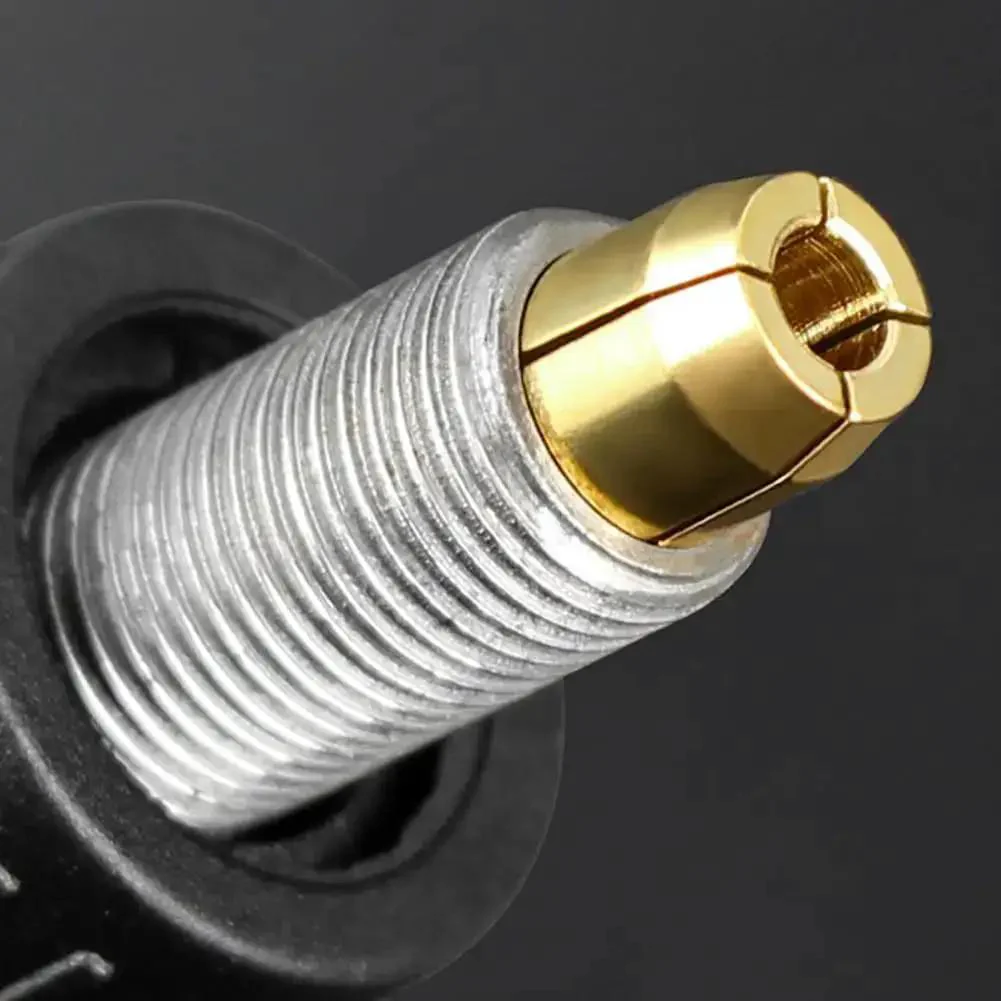 Drill Chuck Collet Set For Dremel Tools, 28 Piece Kit With 2 British 3 Jaw 4486 Chucks, 1/32 To 1/8 Inch Collets In 10 Sizes, 20 Brass Collets, Quick Change Adapter, Wrenches, And Handy Nuts For Pro Grade DIY Projects - Image 6