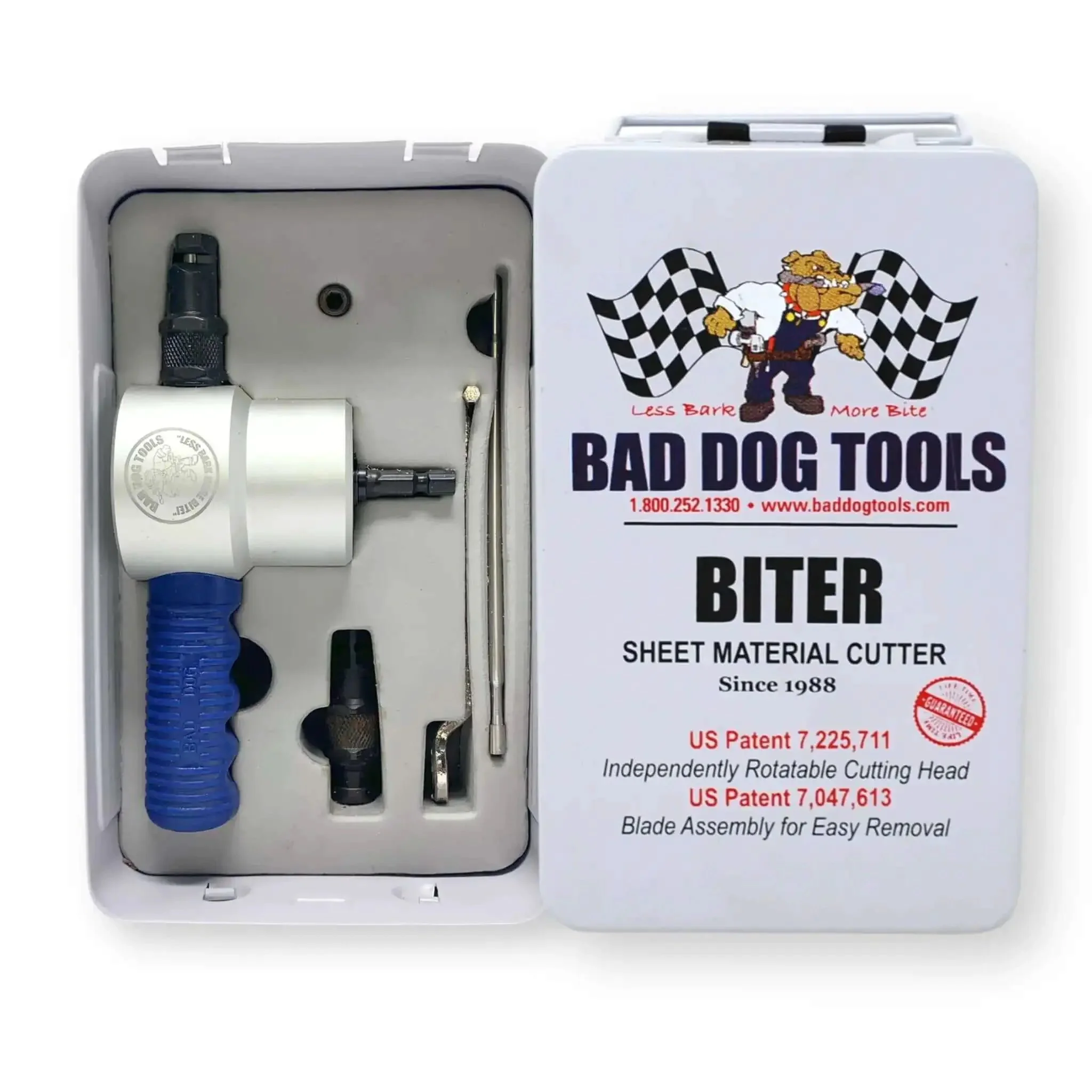 Drill Mounted Dual Head Nibbler Attachment With Steerable Heads For Precision Sheet Metal Cuts, Shop Ready Pro Grade Kit Includes Two 2 Inch Steerable Heads, HSS Blades, Spare Blades, Cutting Head, Set Screws And Combo Wrench