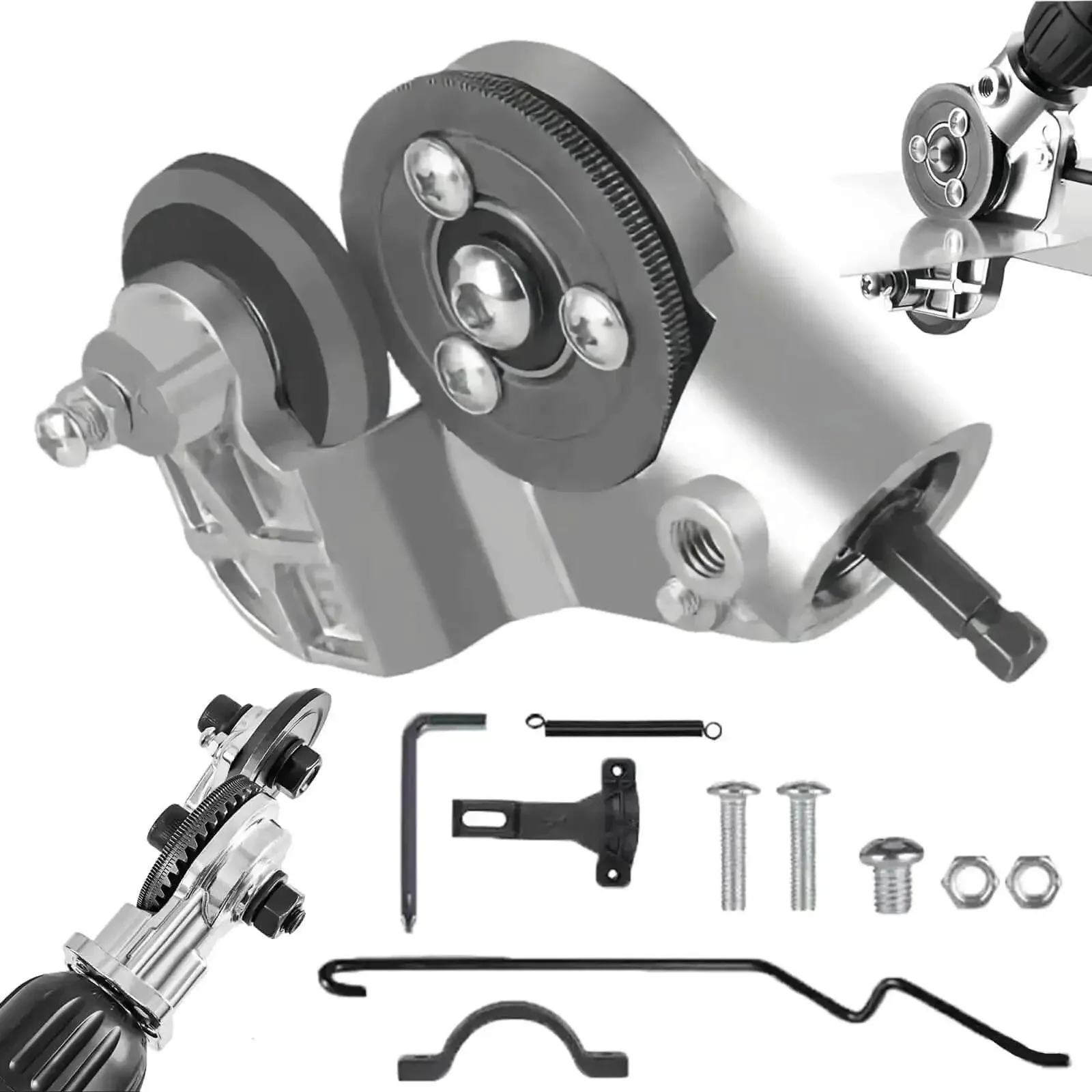 Drill Nibbler Attachment For Sheet Metal Cutting Turns Your Drill Into A Fast Burr Free Metal Cutter With Titanium Coating For Iron Steel Copper Aluminum And More 1 Piece
