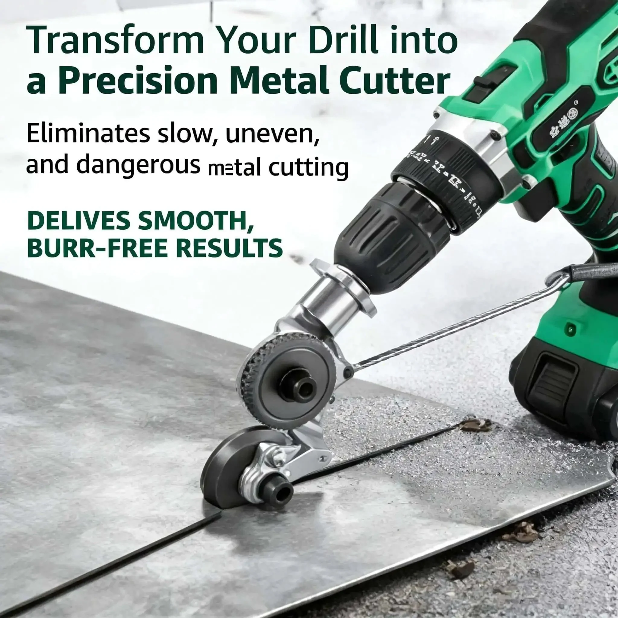 Drill Nibbler Attachment For Sheet Metal Cutting Turns Your Drill Into A Fast Burr Free Metal Cutter With Titanium Coating For Iron Steel Copper Aluminum And More 1 Piece - Image 6