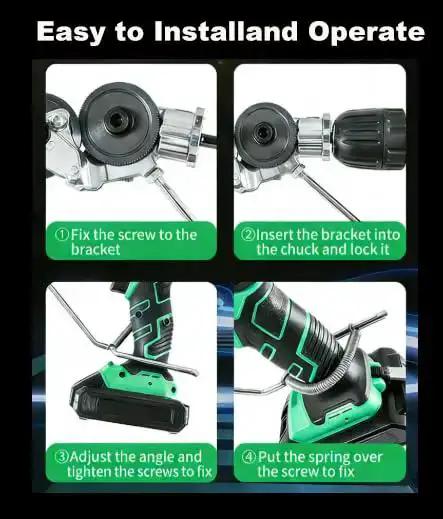Drill Nibbler Sheet Metal Cutter Attachment For Fast Burr Free Cuts Turns Your Drill Into A Pro Grade Metal Cutter 3 To 5 Times Faster Than Traditional Tools Works On Iron Steel Aluminum Copper White Sheet For DIY Repairs - Image 3