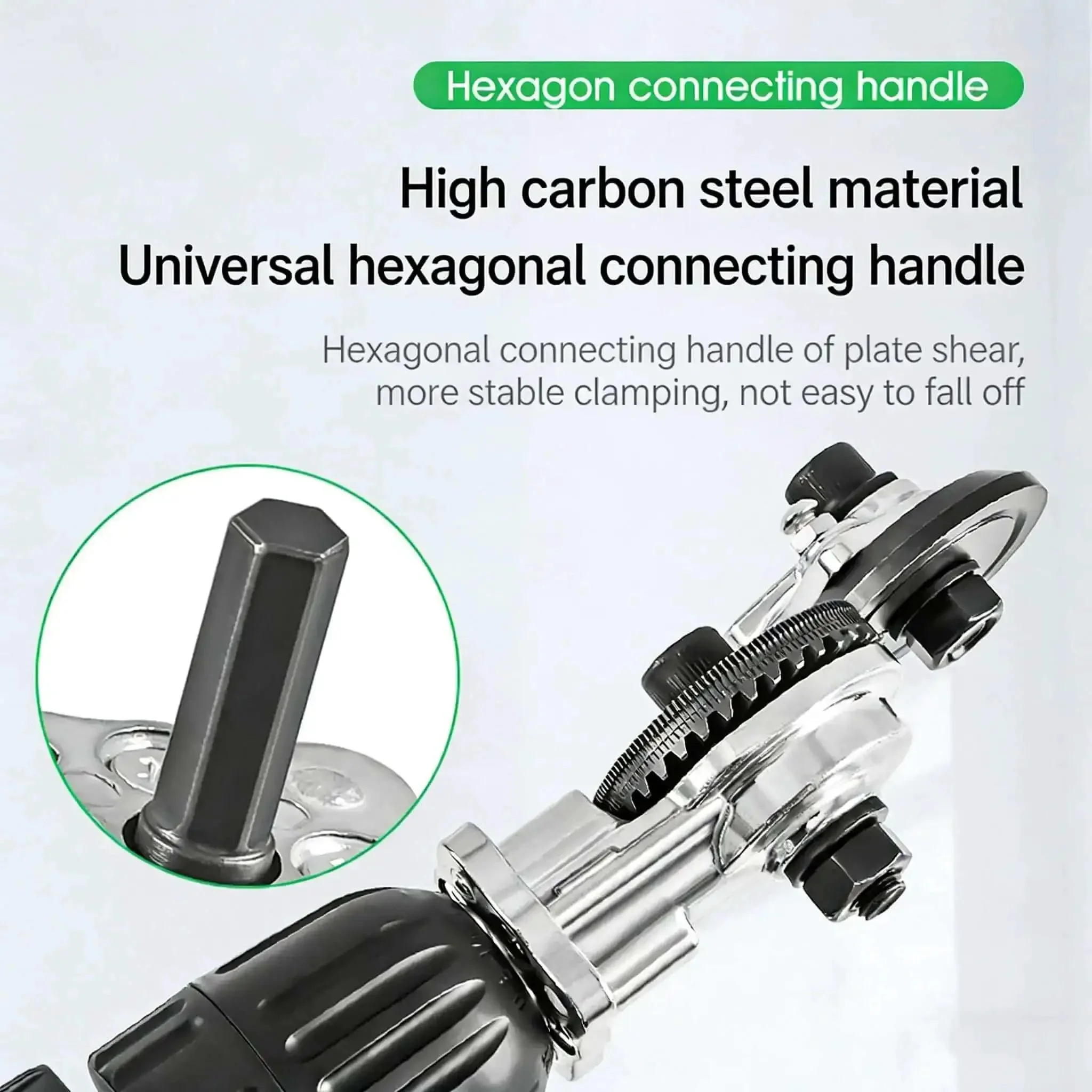 Drill Nibbler Sheet Metal Cutter Attachment For Fast Burr Free Cuts Turns Your Drill Into A Pro Grade Metal Cutter 3 To 5 Times Faster Than Traditional Tools Works On Iron Steel Aluminum Copper White Sheet For DIY Repairs - Image 6