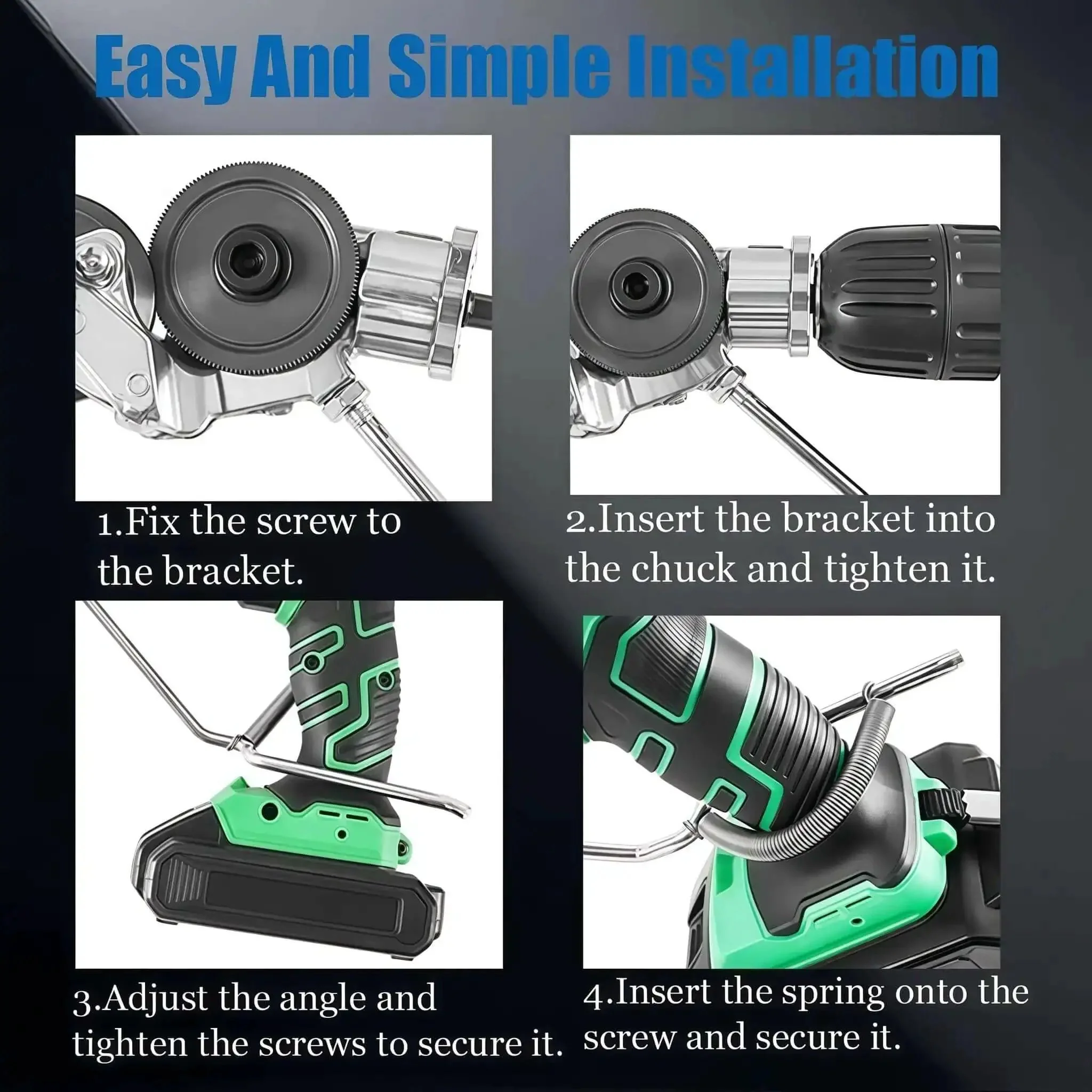 Drill Nibbler Sheet Metal Cutting Tool Attachment With Adapter For Cutting Iron, Steel, Copper, Aluminum And White Sheet Metal Turn Your Drill Into A Pro Level Metal Cutter For Burr Free, Smooth Cuts - Image 4