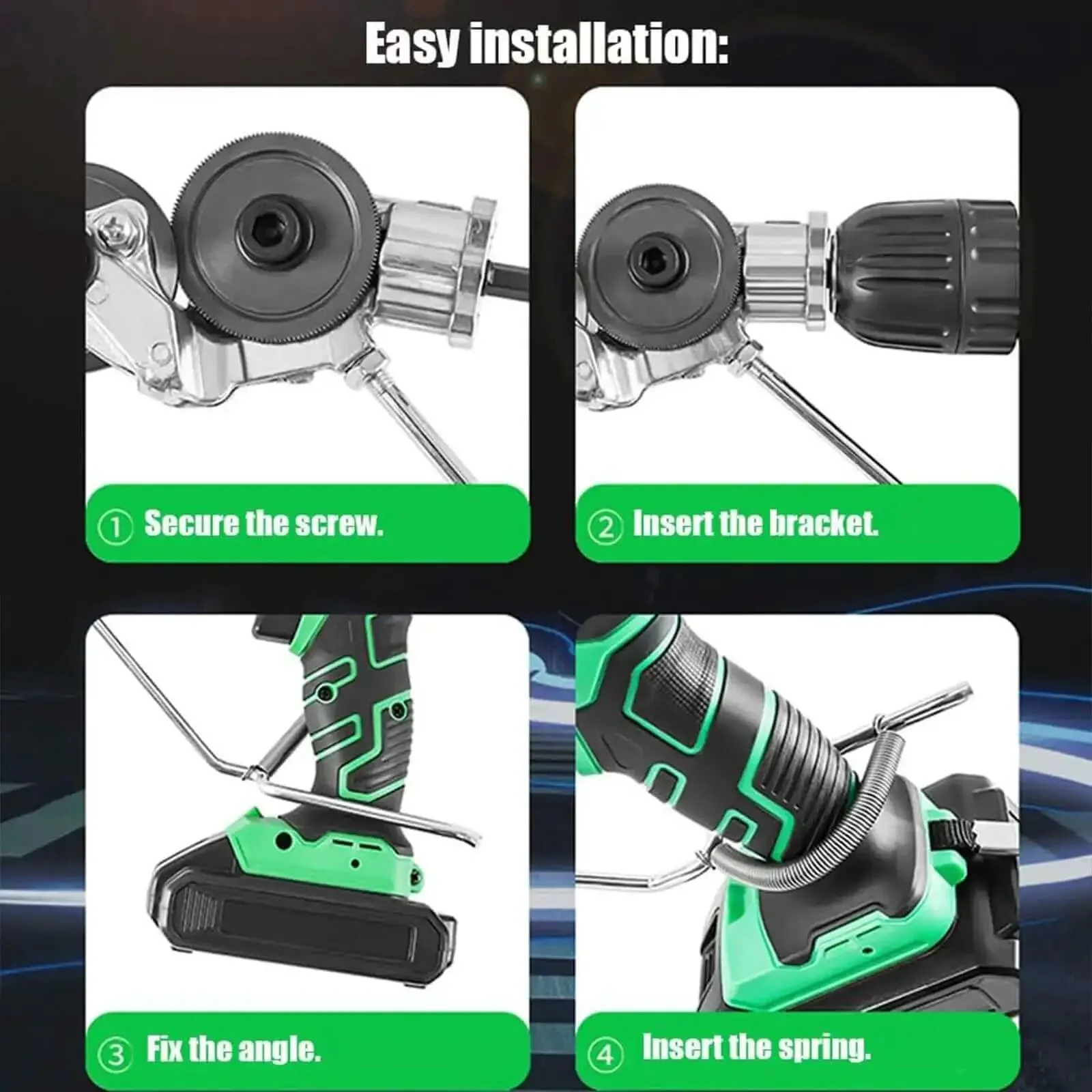 Drill Nibbler Sheet Metal Cutting Tool Attachment For Electric Drills Impact Drills And Lithium Ion Drills Universal Type Plate Cutter Kit 2 Pieces Burr Free Smooth Cuts Transform Your Drill Into A Metal Cutter - Image 2